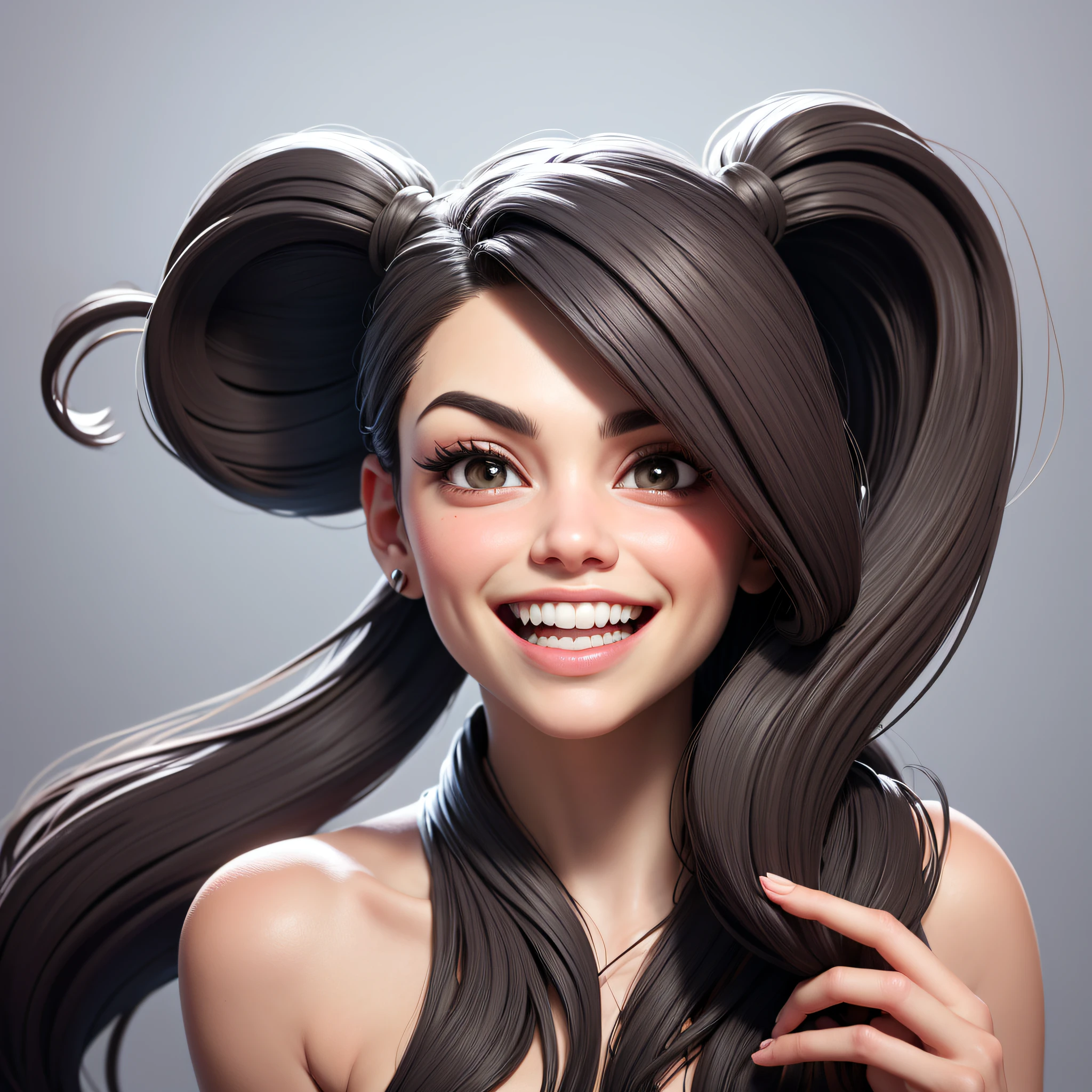 arafed frau, die ein lustiges gesicht macht, While holding a banana, dreamy mila kunis, !!!!Mila Kunis, with a seductive smile, Phoebe Tonkin, Mila Kunis, pretty female phoebe tonkin, Weiches Devil Queen Madison Bier, Adriana Lima, she has perfect white teeths, black and white picture, weibliche camila mendes, Adriana Chechik, in black and white