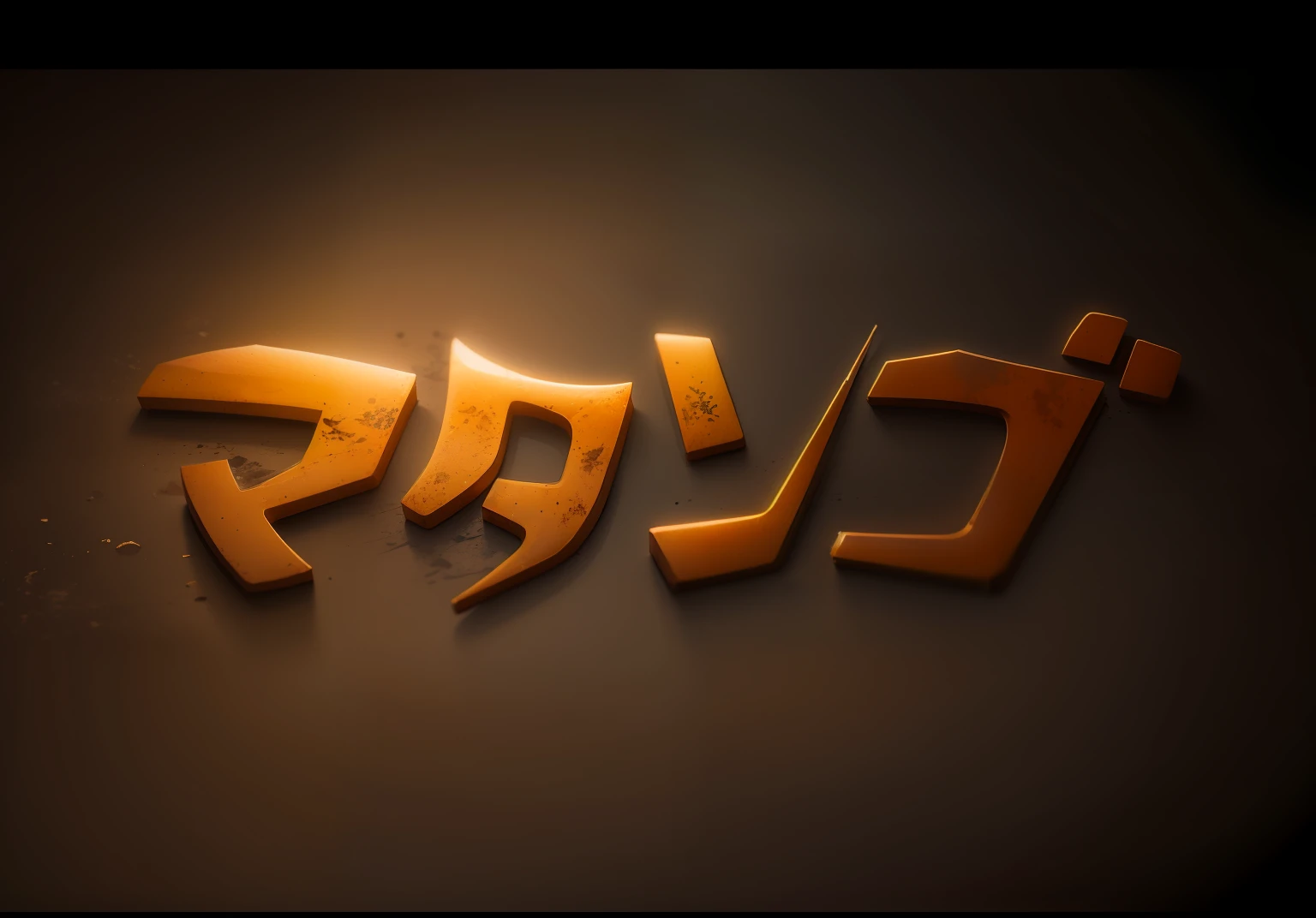This is a logo made of metal。
The surface is luminous.、place々It's rusty。
It is about 5 centimeters thick.、Growing out of the ground。 --auto