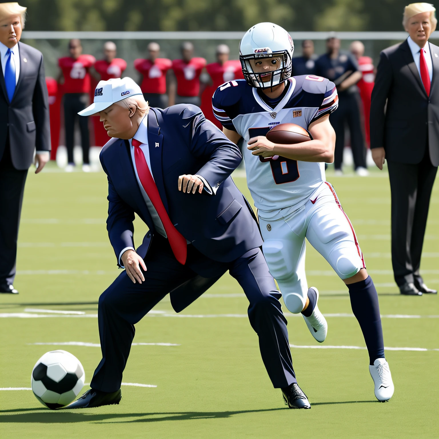 Trump playing football --auto