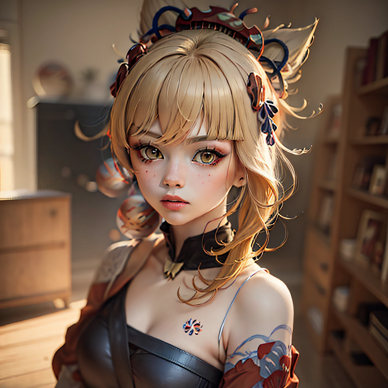 prompt: (masterpiece), best quality,avatar，Just the head，Anime comic style， Headshot