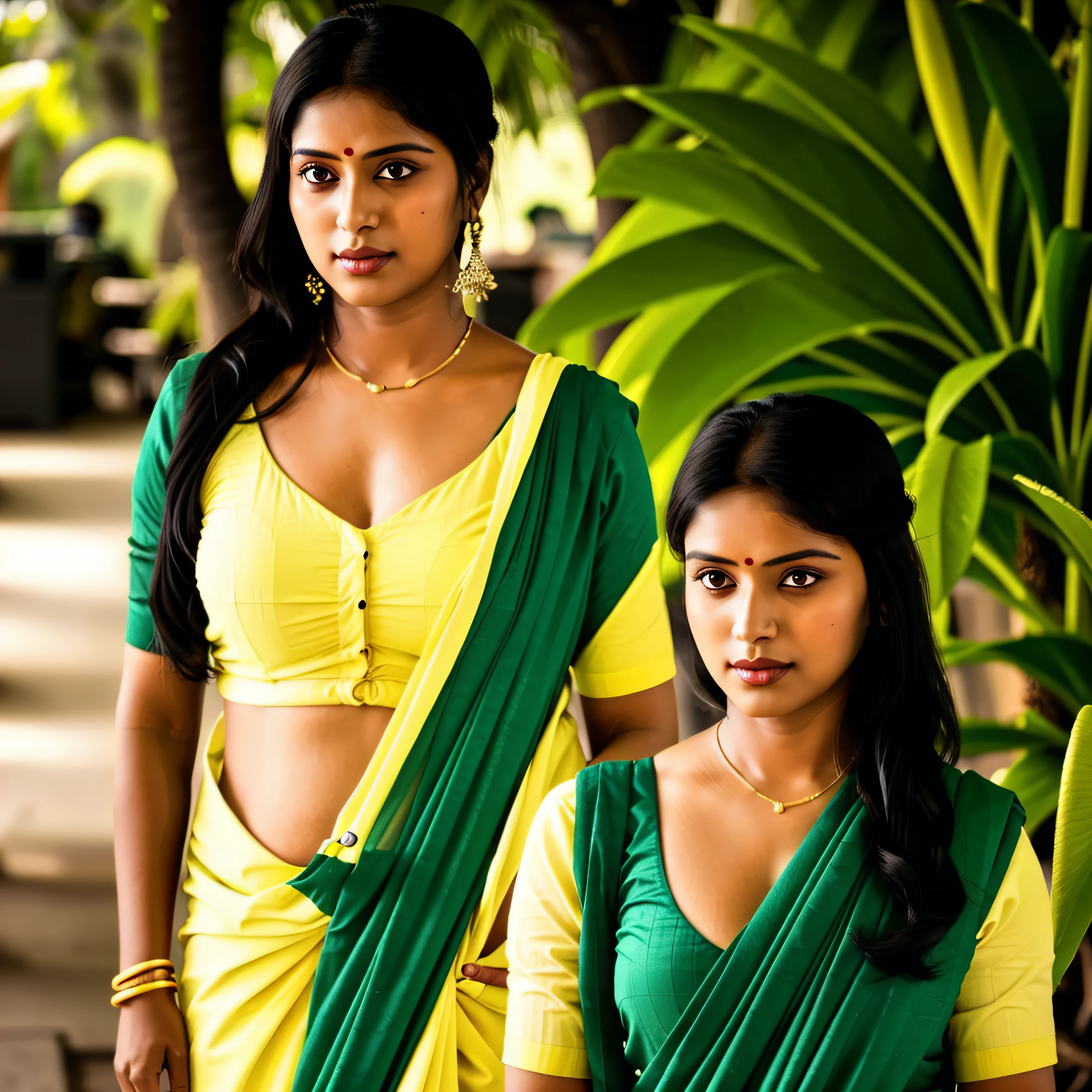 West bengal woman with clevage show with glasses 4k --auto