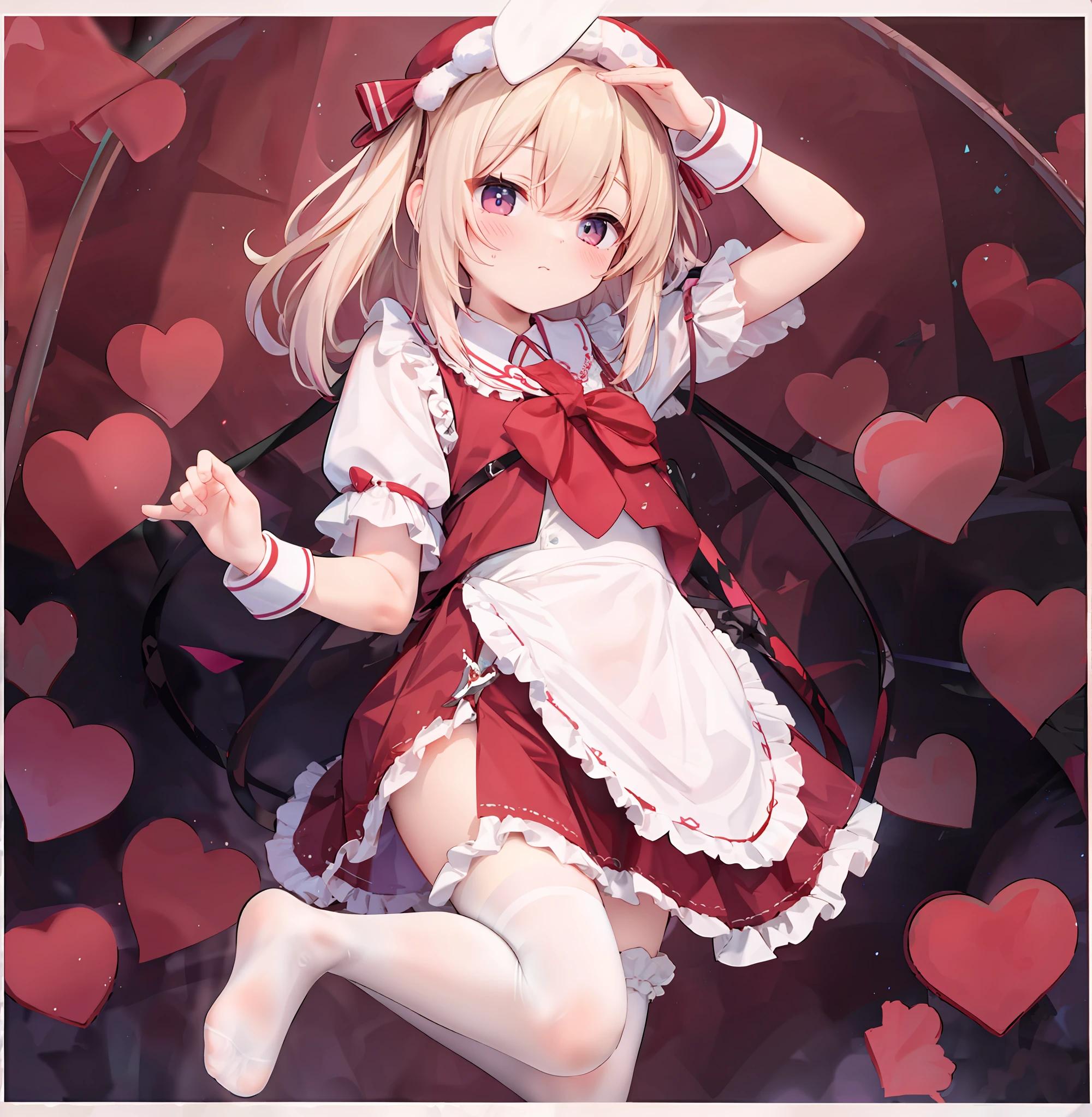 ultra-high-resolution，Best quality white stockings，Lace socks，Burpee socks，overknee socks，Exudes a cute and shy atmosphere。