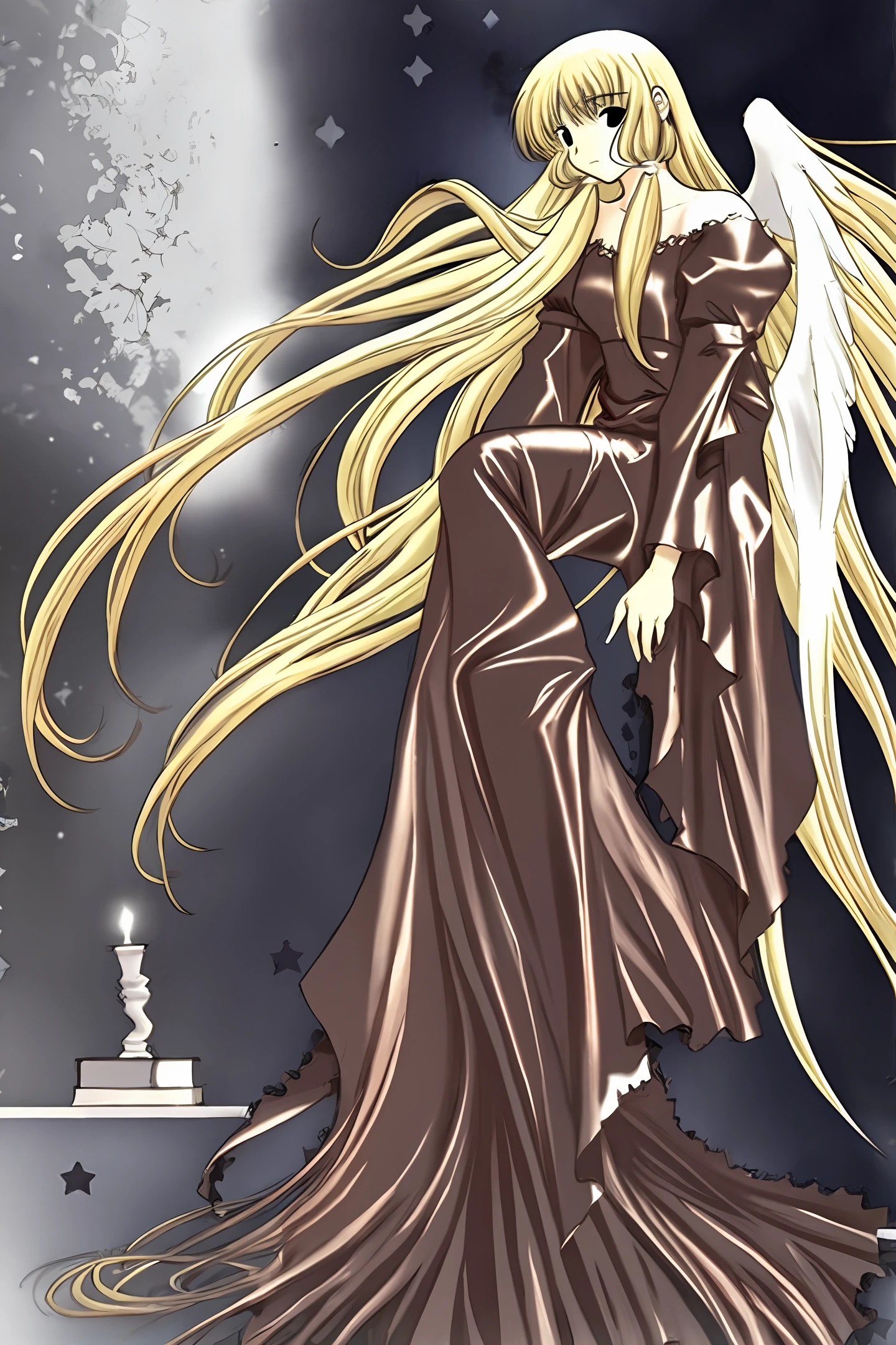 Blonde long-haired angel