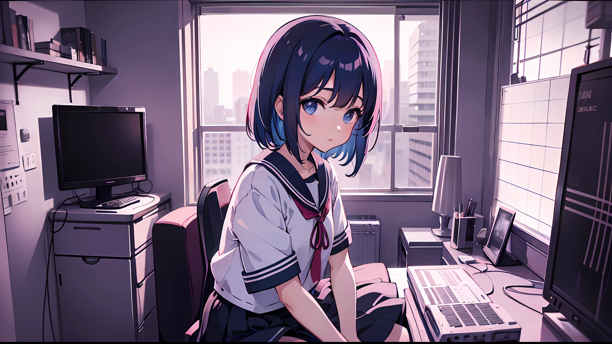 anime girl in a school uniform posing in a classroom, Anime art wallpaper 8k, anime style 4 k, anime art wallpaper 4k, anime art wallpaper 4k, guweiz on pixiv artstation, guweiz on artstation pixiv, 4k anime wallpaper, beautiful anime high school girl, Trending on ArtStation pixiv, beautiful anime artwork