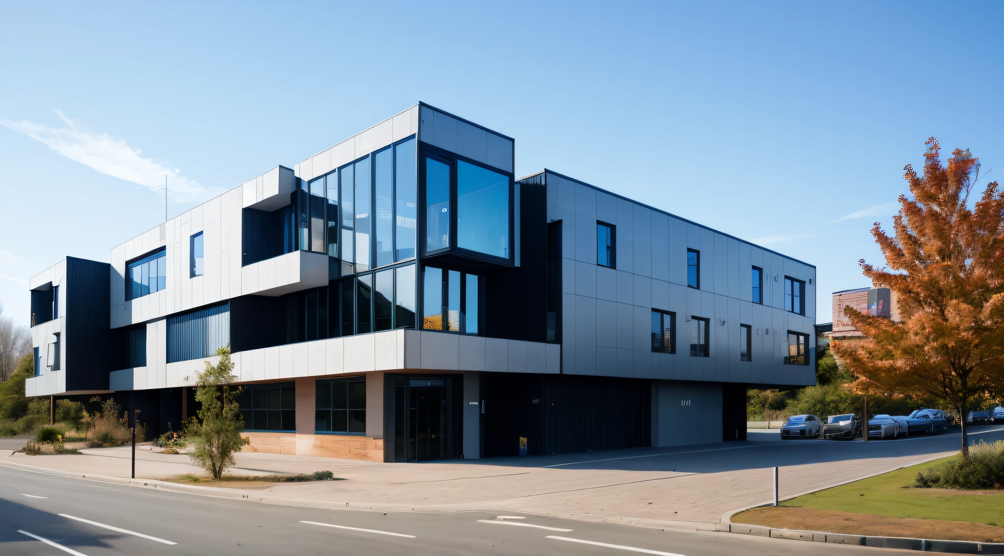 a modern building