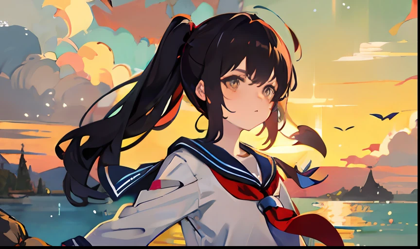 Ponytail,Sailor suit,The