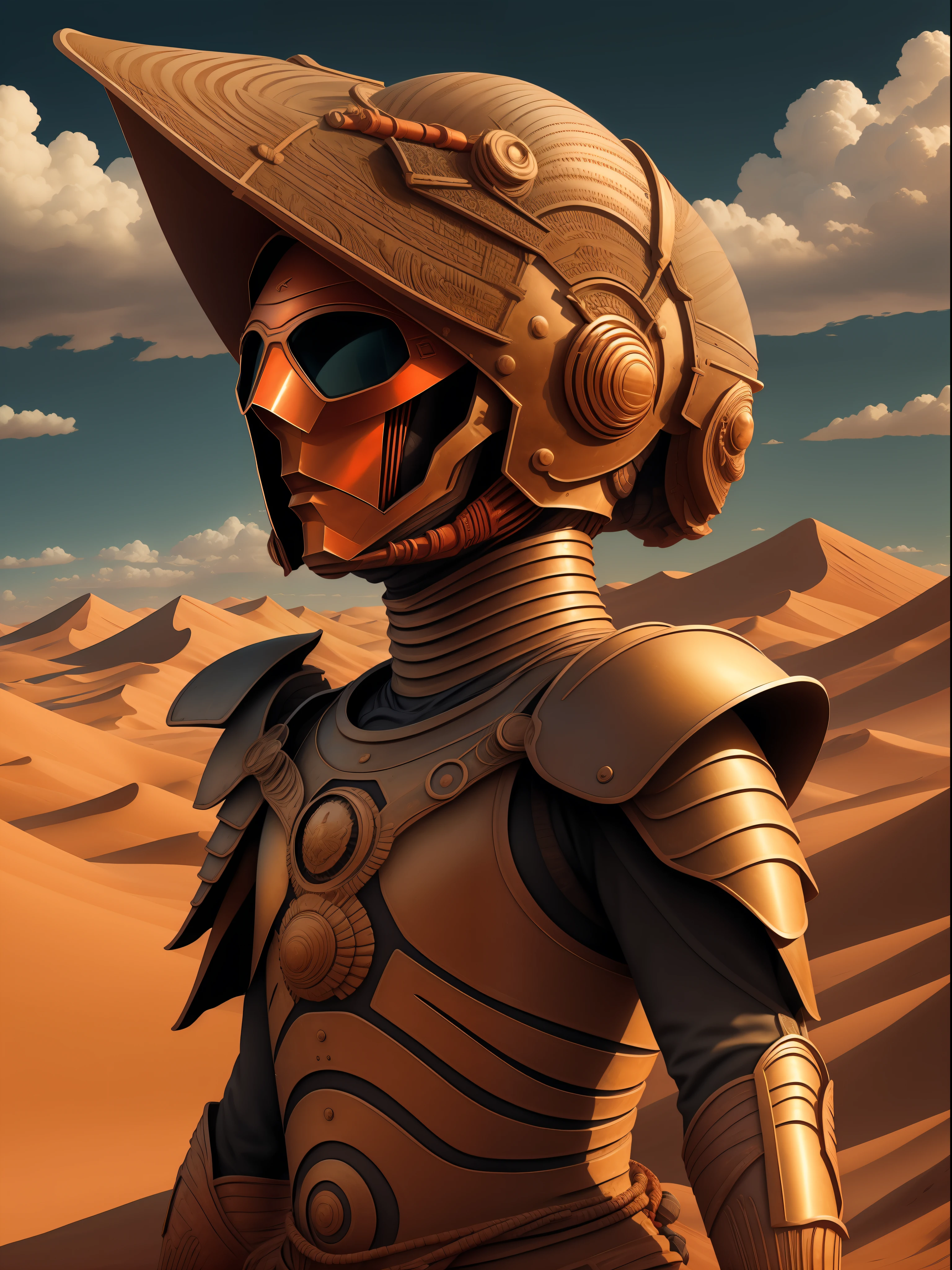 A lone figure stands,sprawling dune of crimson,Martian sand under,sky dotted,Stanislaw Szukalski, Moebius, peter elson, Alex prager, --ar 4:5 --style raw, ray tracing, anaglyph, pov, anatomically correct, award winning