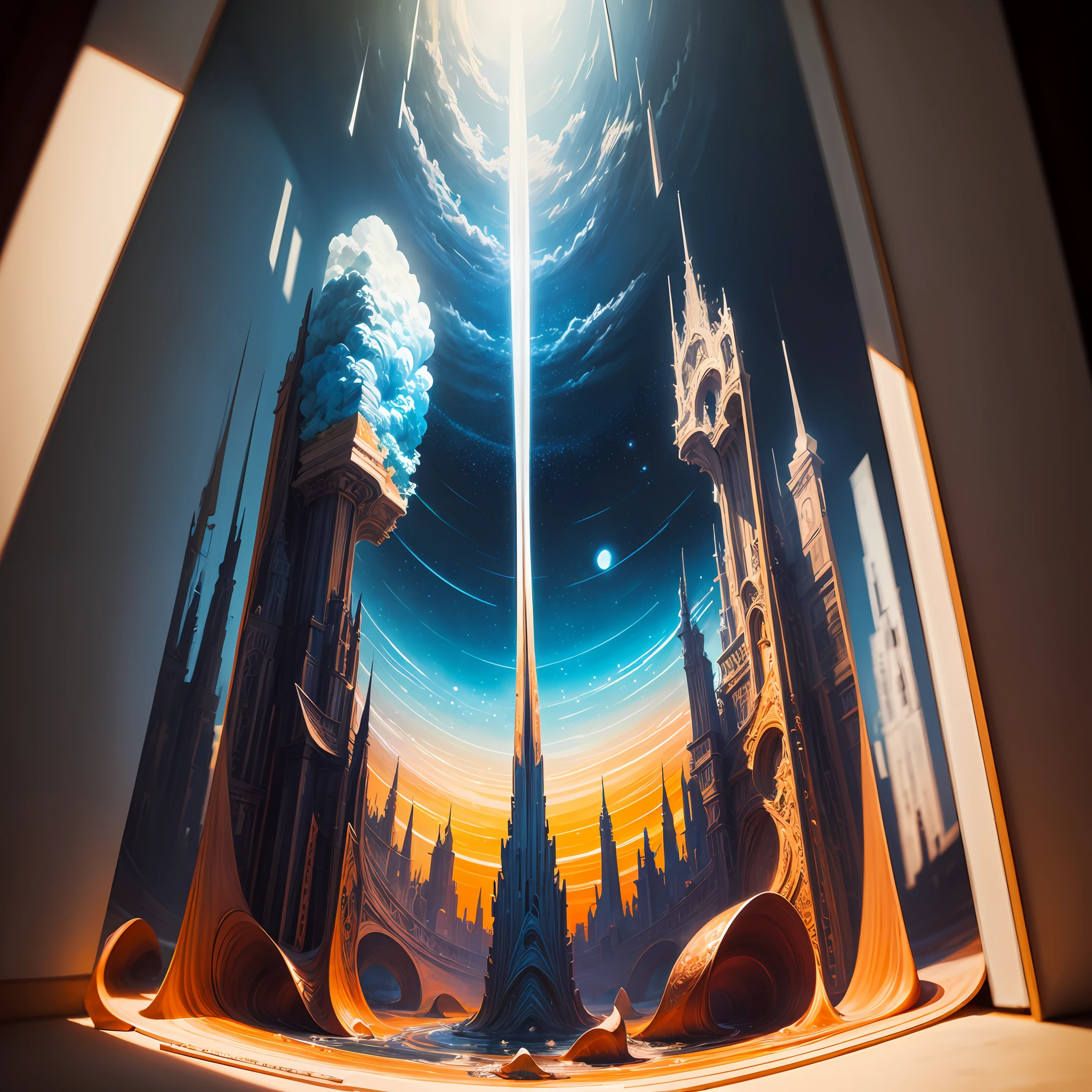 Beautiful views in a four-dimensional space，（（（masterpaintings））），optimal quality --auto