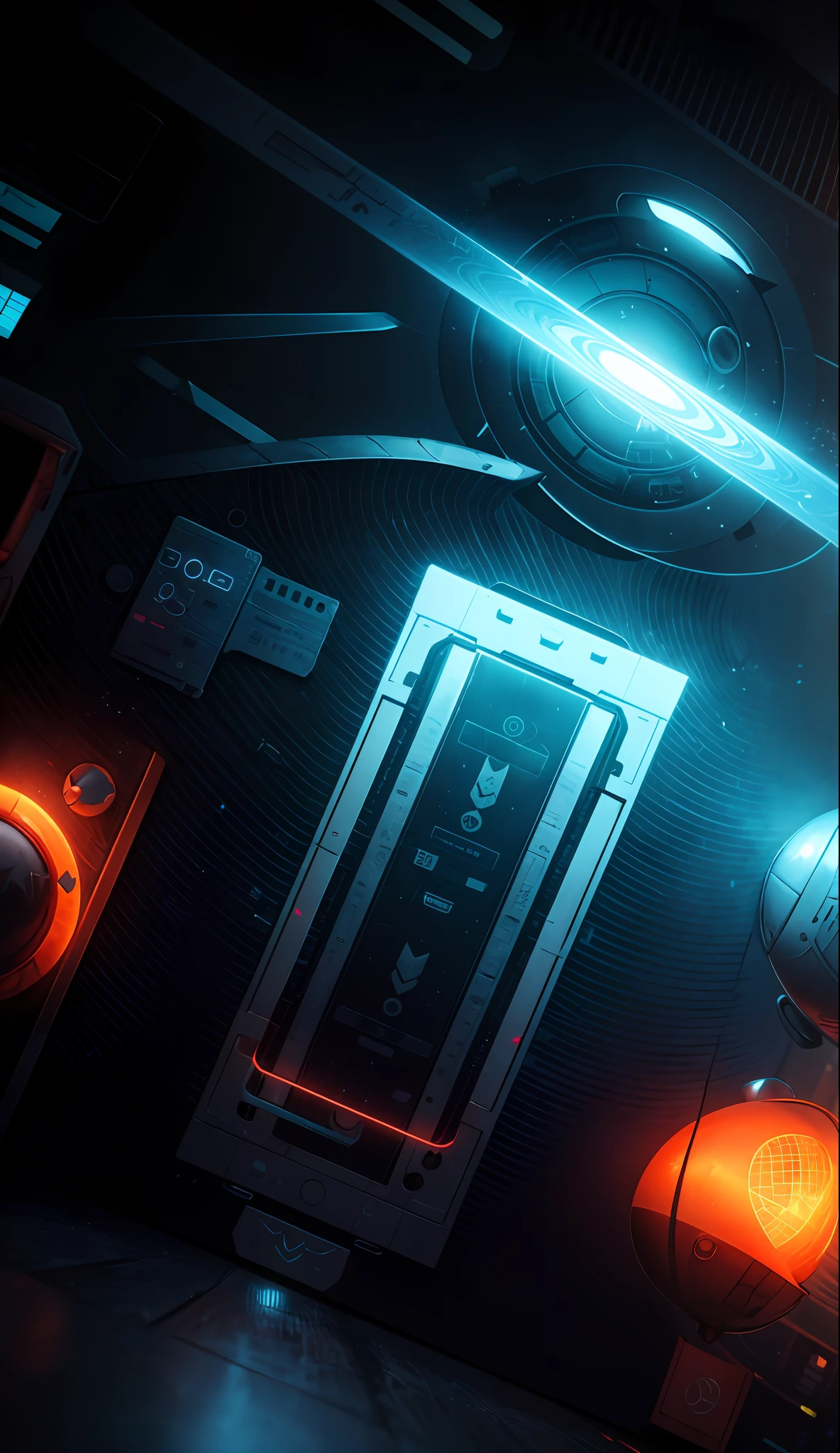 ProtossAI, technology, close-up, sci-fi scenes, high resolution, flat