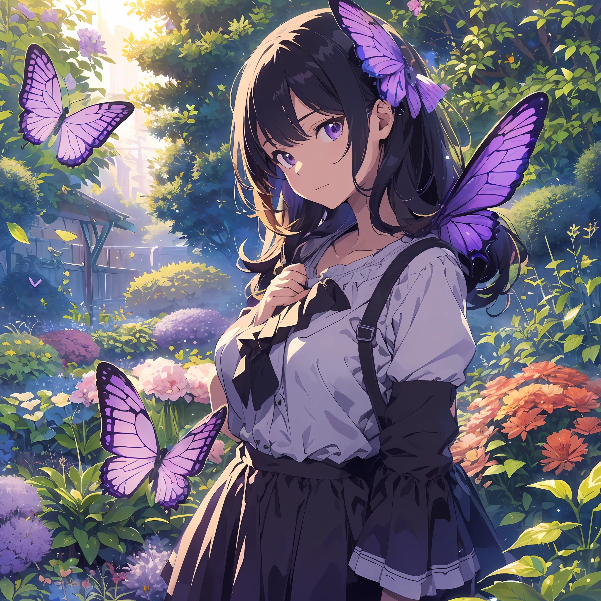 (masterpiece:1.2), best quality,PIXIV, The Garden of Words,butterflies , ((purple)),butterflies , ((purple)),butterflies , ((purple)),butterflies , ((purple)),butterflies , ((purple)),butterflies , ((purple)),butterflies , ((purple)),butterflies , ((purple)),butterflies , ((purple)),butterflies , ((purple))