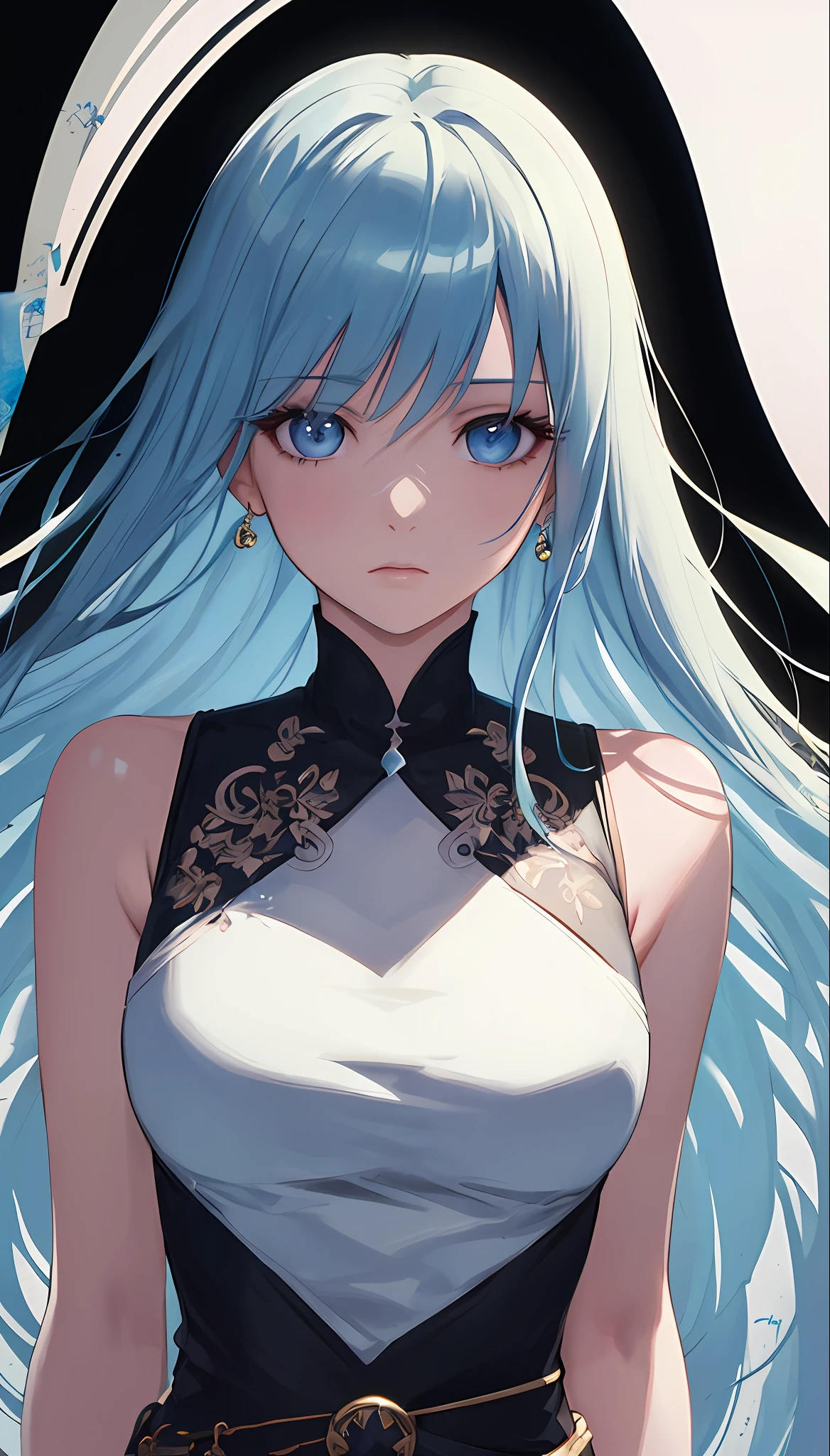(masterpiece), (best quality), (ultra detailed),(disheveled hair),(illustration), (1girl), (Fashionable clothing), standing, Fashion model, looking at viewer, (interview), (simple background),beautiful detailed eyes, delicate beautiful face, Floating,(high saturation),(colorful splashes),colorful bubble,(shining), focus on face, kamisato ayaka, light blue hair, bangs, hair ring, floating flowers, floating hairs.Girl, anime waifu, looking at viewer, highlydetailed, reflections transparent iridescent colors, long transparent iridescent RGB hair, artby Serafleur from artstation, thick acrylic,illustration on pixiv, waist up portrait, gorgeoussacred girl, best quality, ultra detailed,sad,clever,beautiful face , beautiful lighton black background, Character stvle renderedby Octane,