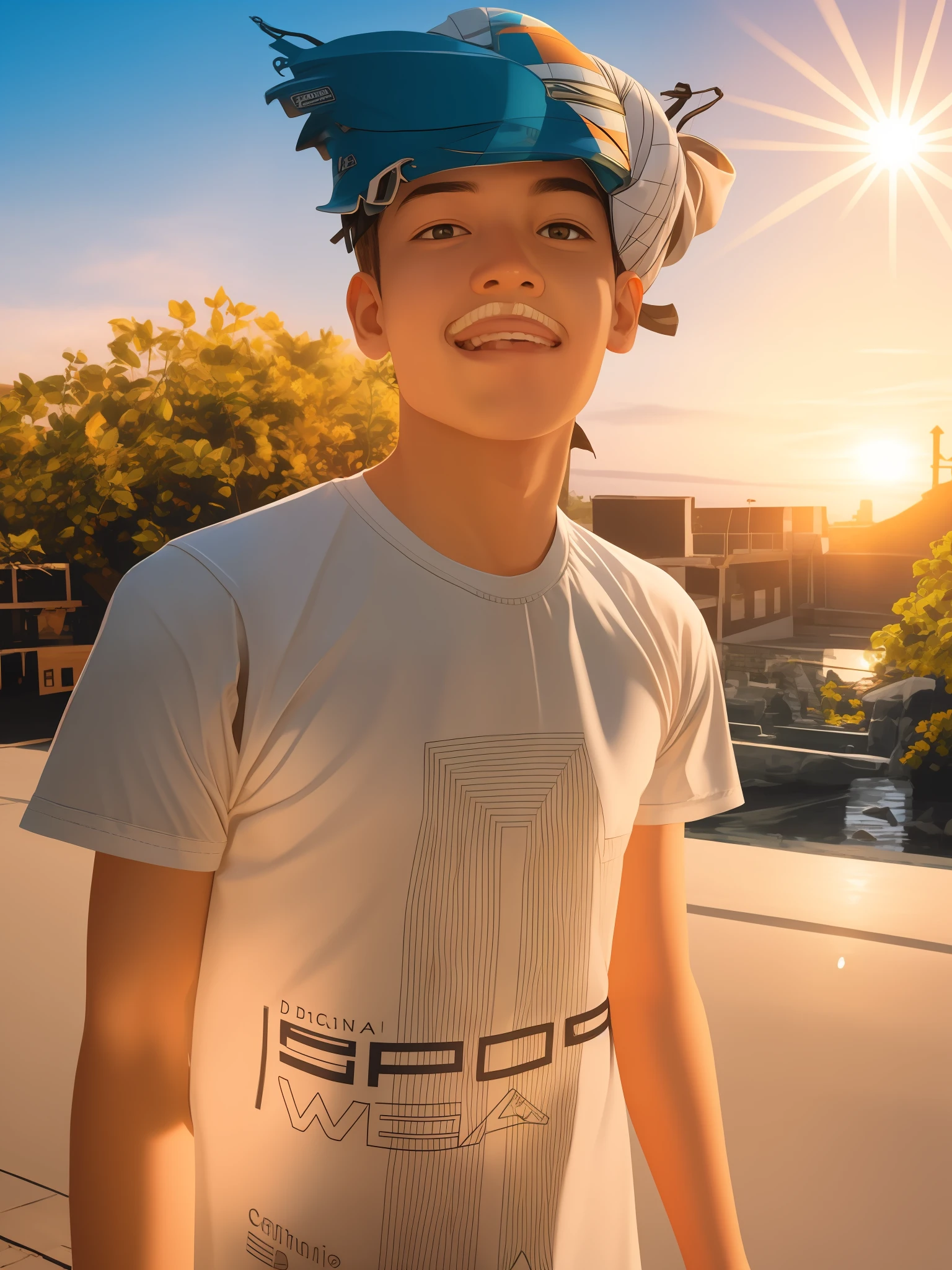 Like a boy face and background sunshine