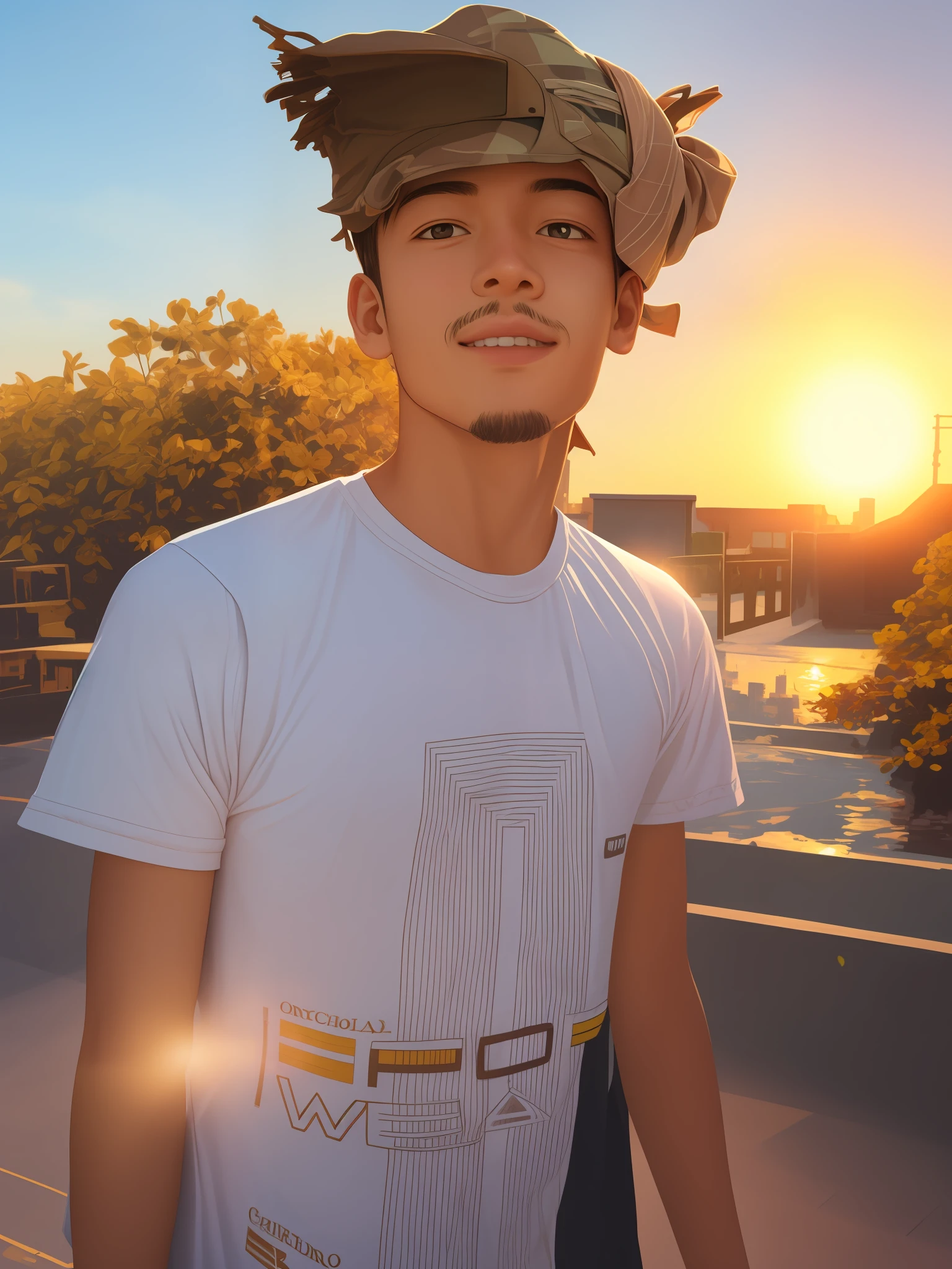 Like a boy face and background sunshine