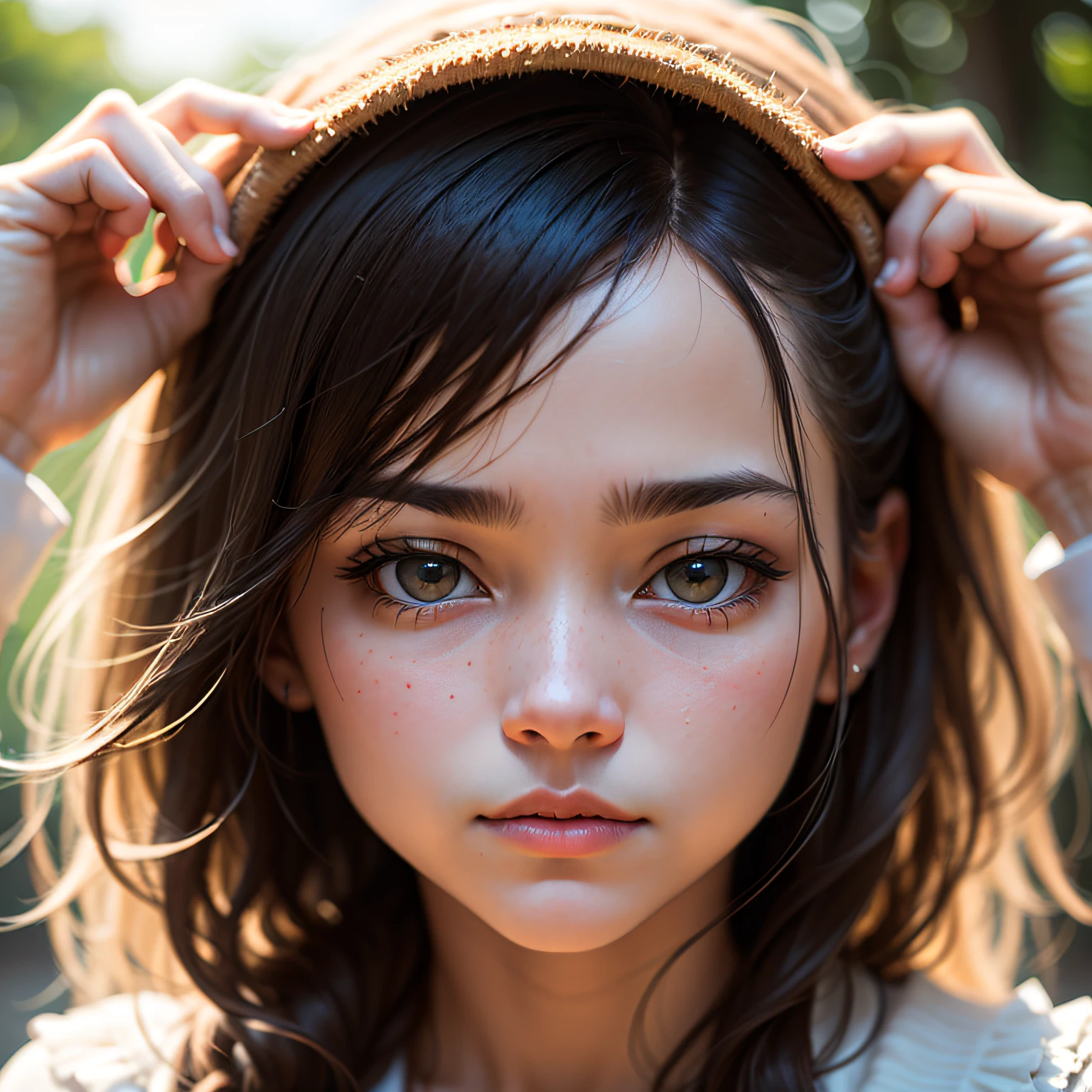 Close-up portrait with soft natural light --auto