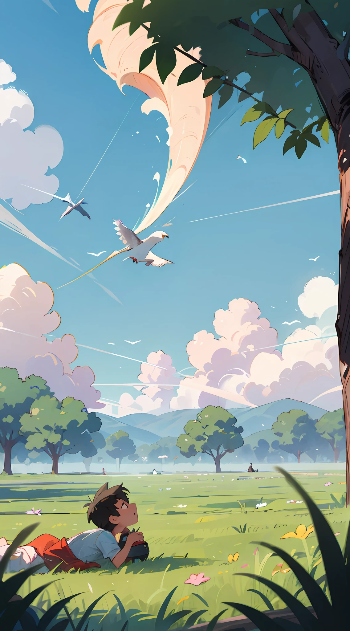 blue-sky,baiyun,seagulls