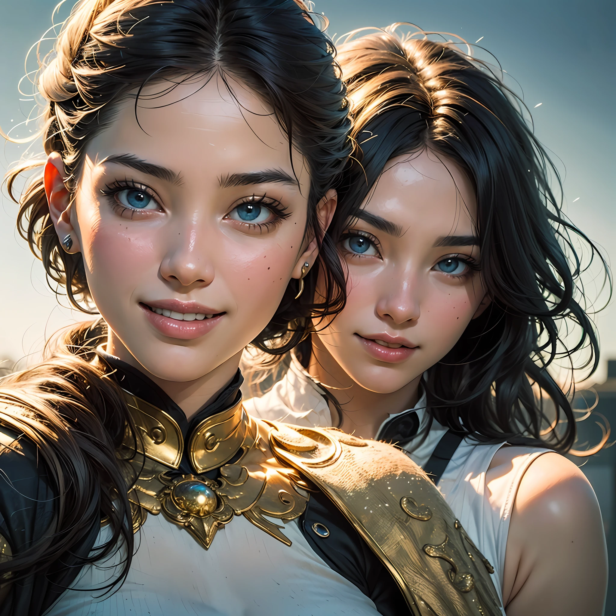 doress、(photoreallistic:1.4)、(Realstic:1.3)、(Smooth lighting:1.05)、1girl in、20 years girl、Realistic lighting、back lighting、Facial light、raytrace、(brightened light:1.2)、(enhanced quality:1.4)、(beste-Quality)、finely eye、finerly detailed face、Fine quality eye、(a smile)、 close up face shot、tshirts、(Boosts the mood of the body line:1.1)、(Increase the beauty of skin texture:1.1)the golden ratio --auto