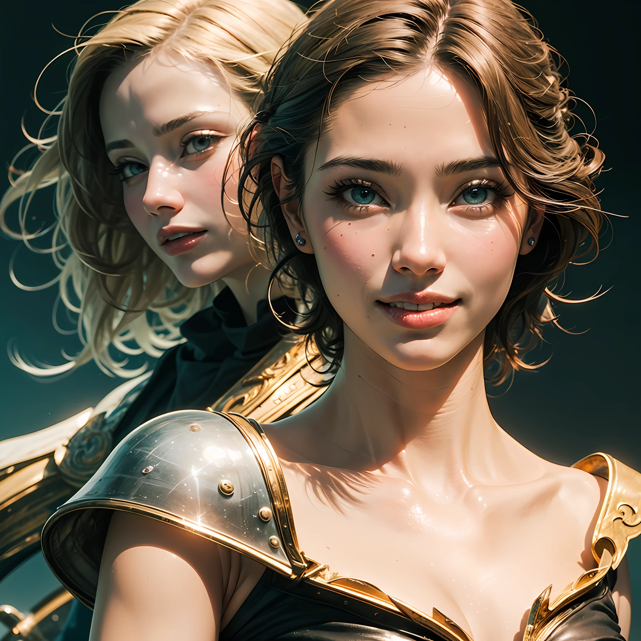 doress、(photoreallistic:1.4)、(Realstic:1.3)、(Smooth lighting:1.05)、1girl in、20 years girl、Realistic lighting、back lighting、Facial light、raytrace、(brightened light:1.2)、(enhanced quality:1.4)、(beste-Quality)、finely eye、finerly detailed face、Fine quality eye、(a smile)、 close up face shot、tshirts、(Boosts the mood of the body line:1.1)、(Increase the beauty of skin texture:1.1)the golden ratio --auto
