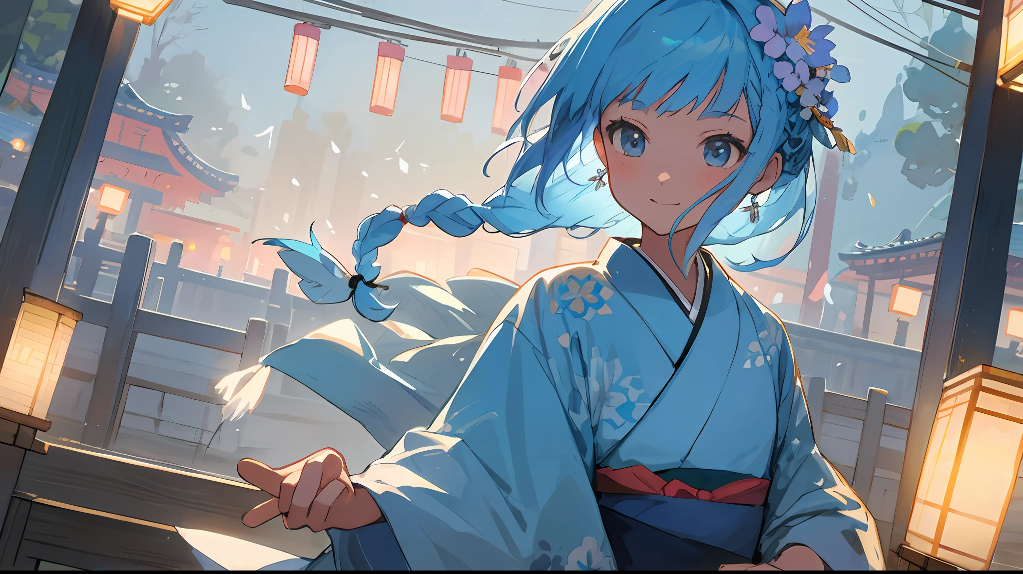 hatsune miku, masterpiece, absurdres, upper body, clenched hands, frustrated, closed eyes, simple background, Japanese clothes, kimono, pov, pov hands,