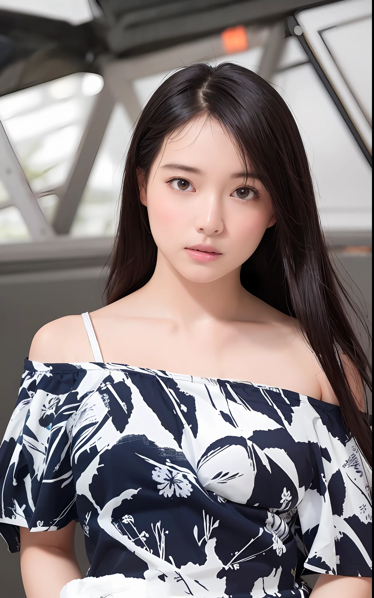 best quality, photorealistic, 8k, high res, 1girl, woman, (skindentation), (portrait:0.6), gorgeous, ((whitebackground:2.1)), ((smallsize round breast, sleeveless white tshirt:1.98)), straight-looking at viewer:1.8, (1girl eyes looking at viewer, medium-length hair,  brownhair, partedbangs:1.65), photorealistic, (bokeh), (closed mouth:1.46), gorgeous, pureerosface_v1,