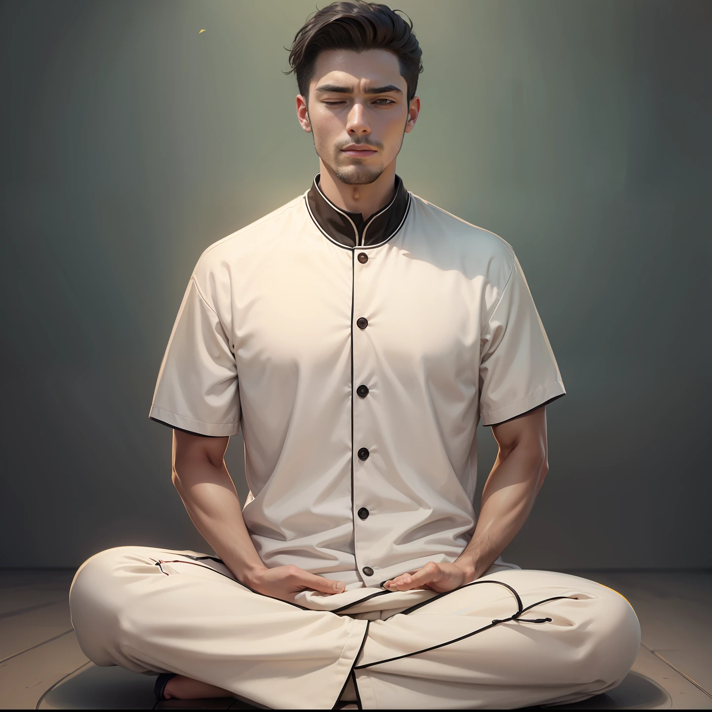 man sitting on the floor, mindful --auto