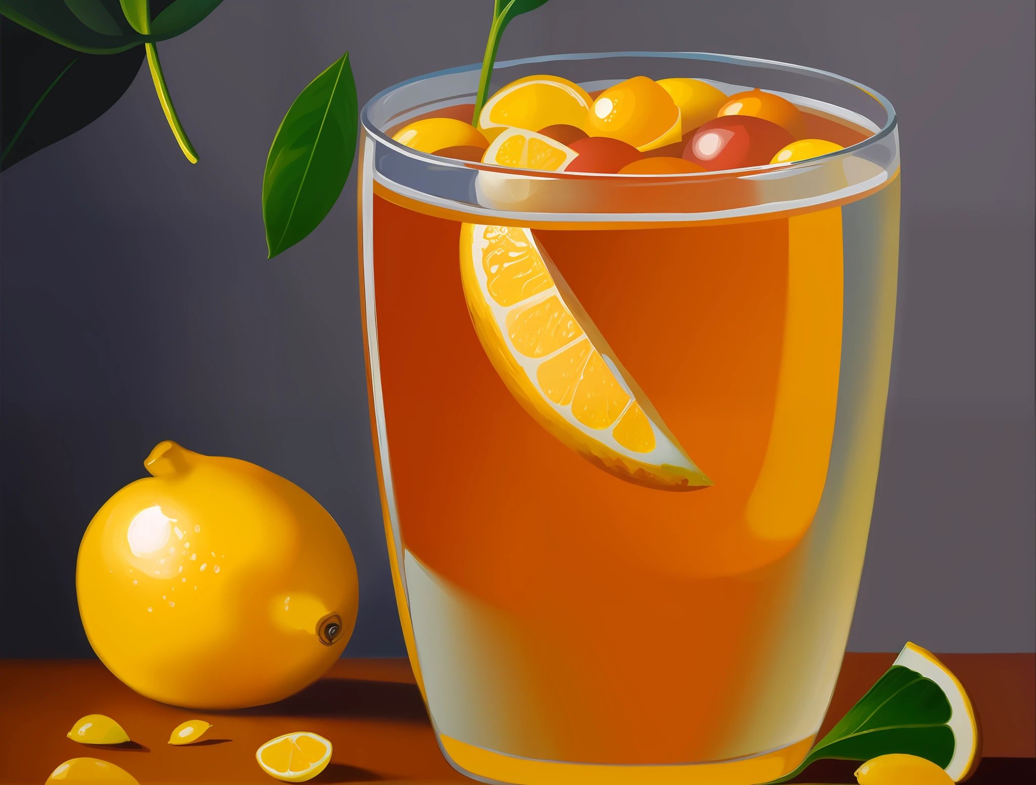 E-commerce store homepage poster cartoon,Oil painting feeling,There are colas and lemons