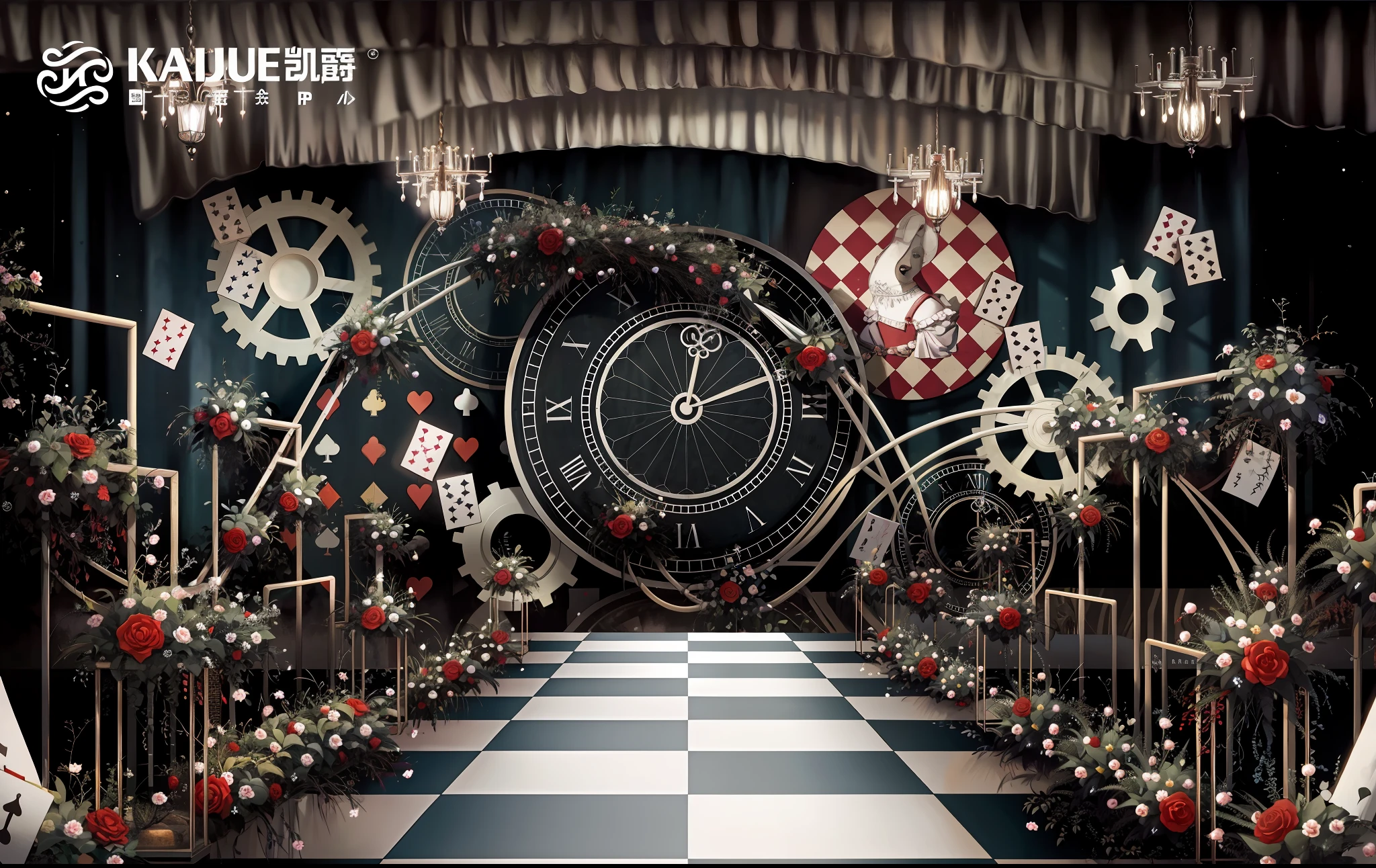 (Secret garden), lush, Flowers,rosette, (Pflanzen), romanticism lain, moodiness, space, As estrelas, Starcloud, beautiful cloud, lune, tartan, tartan, Flower Garden, gazebo, (photorealestic:1.5), (Good shadows),Good construction,Volumetriclighting,the movie,Good construction,(HighestQuali,Award-Awarded,masterpaintings:1.5),