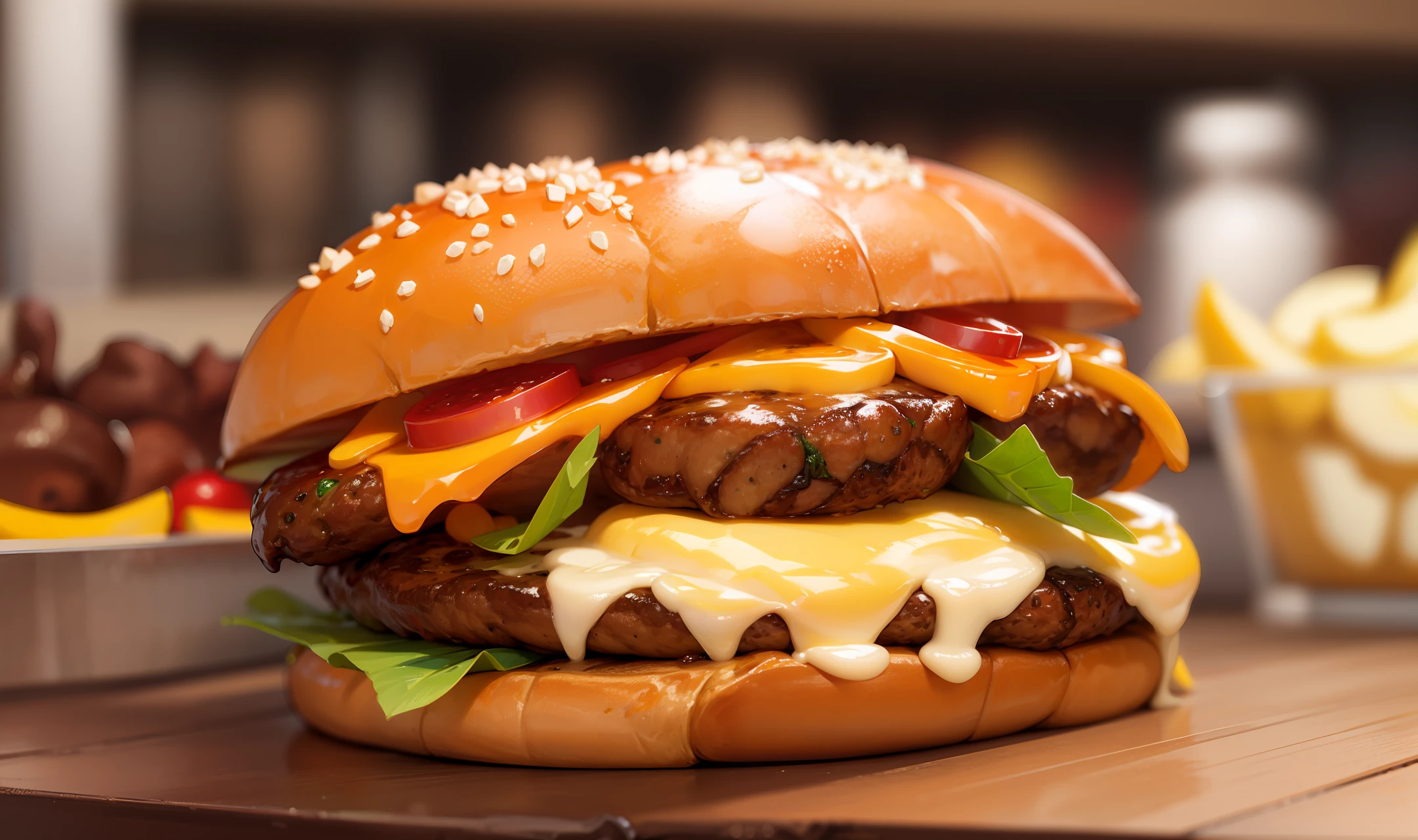 Cheeseburger with lizard meat in it, on the top of the shelf