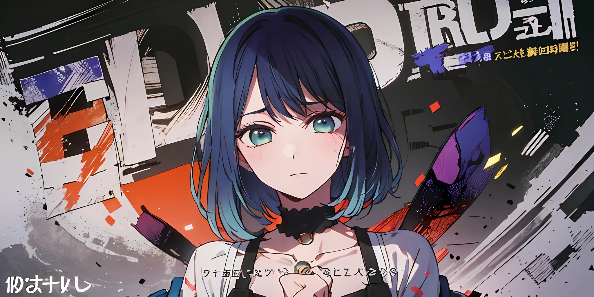 (((dramatic))), (((gritty))), (((intense)))) The movie poster features as the central character. She is shy in the center of the poster, wearing idol outfit, and a determined expression on her face. The background is dark and gritty, with a feeling of drunkenness. The text is bold and eye-catching, with catchy slogans that add to the overall drama and excitement. The color palette is dominated by dark colors, dotted with bright colors, giving the poster a dynamic and visual impact, tachi-e (magazine:1.3), (cover-style:1.3), fashionable, vibrant, outfit, posing, front, colorful, dynamic, background, element, confident, expressive, holding, statement, attachment, majestic, coiled, around, touch, scene, text, cover, bold, eye-catching, title, fashion, font, catchy, title, bigger, eye-catching, modern, trendy, focused, stylish, 1 girl