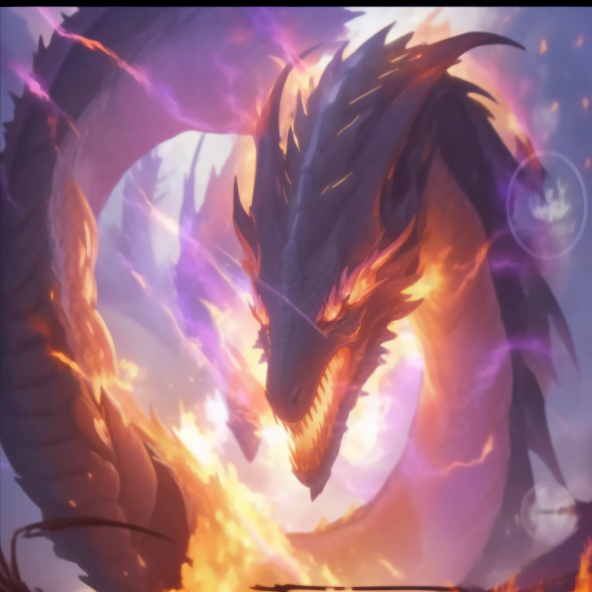a close up of a dragon with a fire in its mouth, 《genshinimpact》in the clear, colossal dragon as background, Legendary Dragon, colossal dragon in background, epic dragon, fire dragon, ''dragon breathing fire, Dragon in the background, dragon breathing fire, drachenlord, fire flaming dragon serpent, ryujin, ultraterrestrial dragons