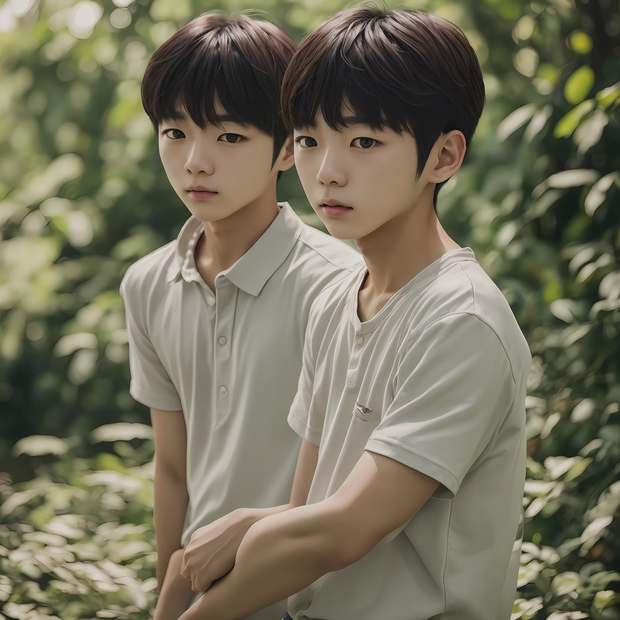 Cha Eun Woo似、twinks、1 boy、ultra-high-resolution、super highly detailed、Realistic、Raw photo、Depth of subject、 --auto