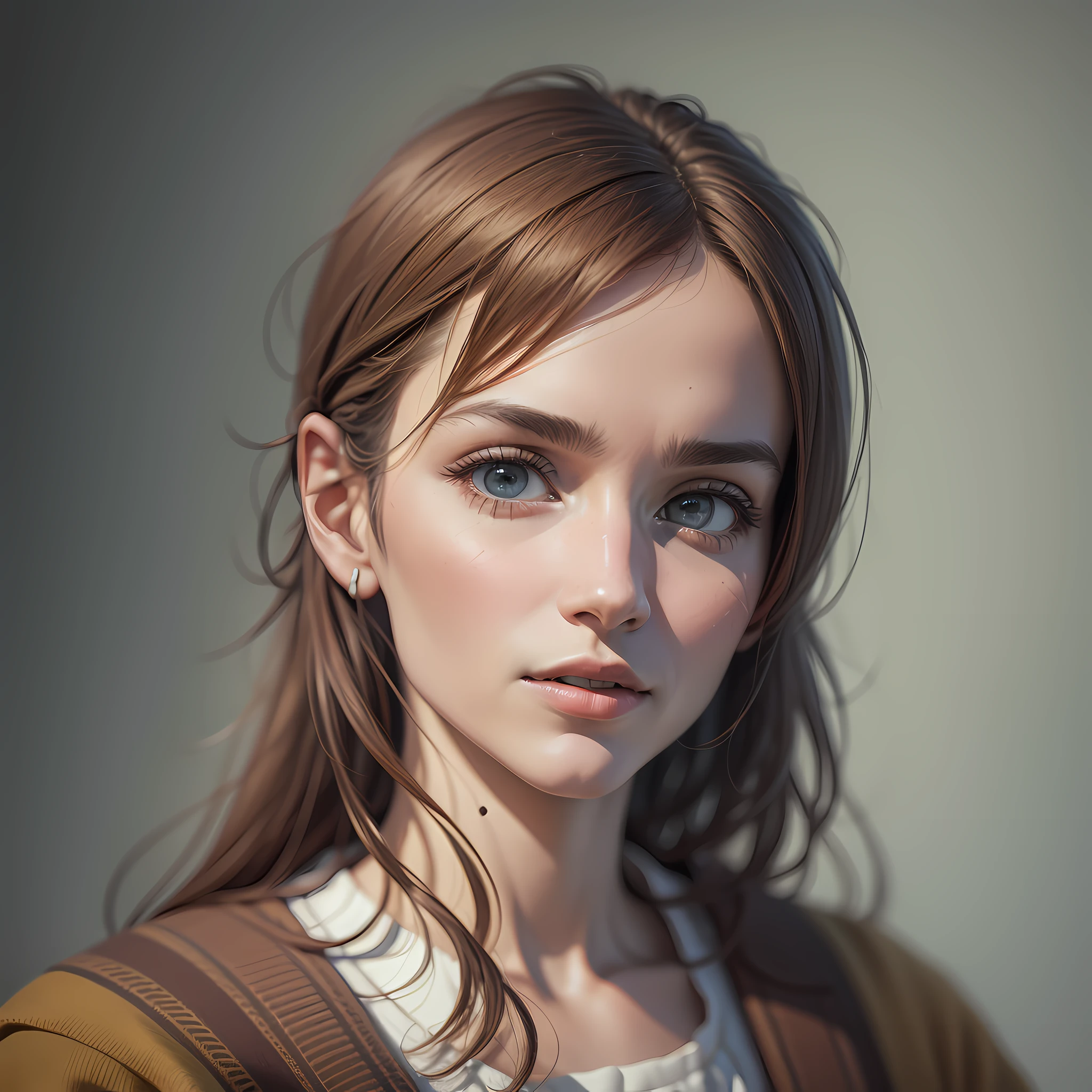 （8K， RAW， Professnal， optimal quality， masterpaintings：1.2）， （realisticlying，realisticlying：1.37）， ultra detaile， （portrait）， （Skin in the highest detail：1.2）， （Face in the highest detail：1.2）， cinamtic lighting，Shy girl， --auto