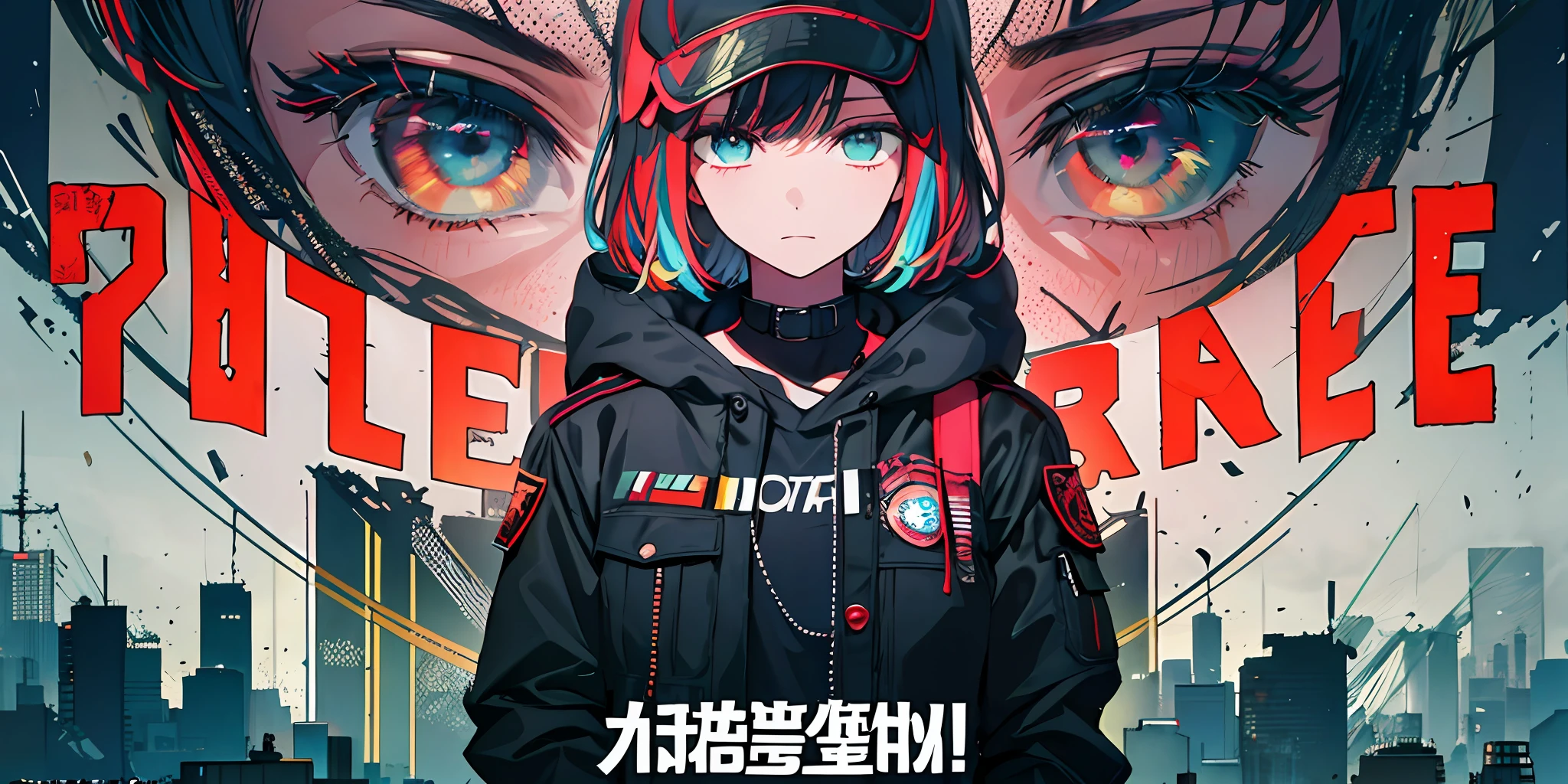 (((dramatic))), (((gritty))), (((intense)))) The movie poster features as the central character. She is shy in the center of the poster, wearing idol outfit, and a determined expression on her face. The background is dark and gritty, with a feeling of drunkenness. The text is bold and eye-catching, with catchy slogans that add to the overall drama and excitement. The color palette is dominated by dark colors, dotted with bright colors, giving the poster a dynamic and visual impact, tachi-e (magazine:1.3), (cover-style:1.3), fashionable, vibrant, outfit, posing, front, colorful, dynamic, background, element, confident, expressive, holding, statement, attachment, majestic, coiled, around, touch, scene, text, cover, bold, eye-catching, title, fashion, font, catchy, title, bigger, eye-catching, modern, trendy, focused, stylish, 1 girl