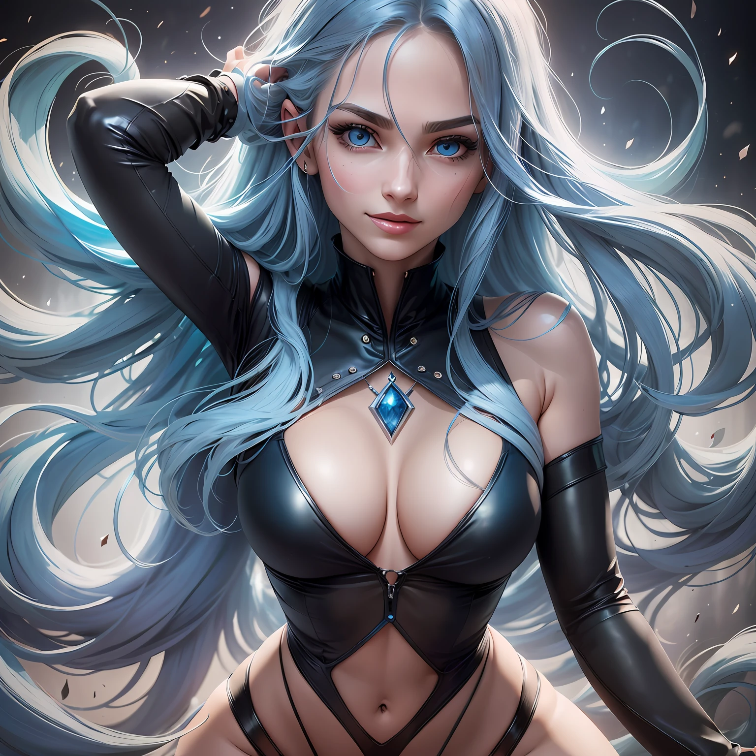 super powers, witch ice queen,ice powers,the girl with super powers,tatto,beautiful girls, fantasy world, big breasts, revealing clothing, sexy woman, ice land --auto