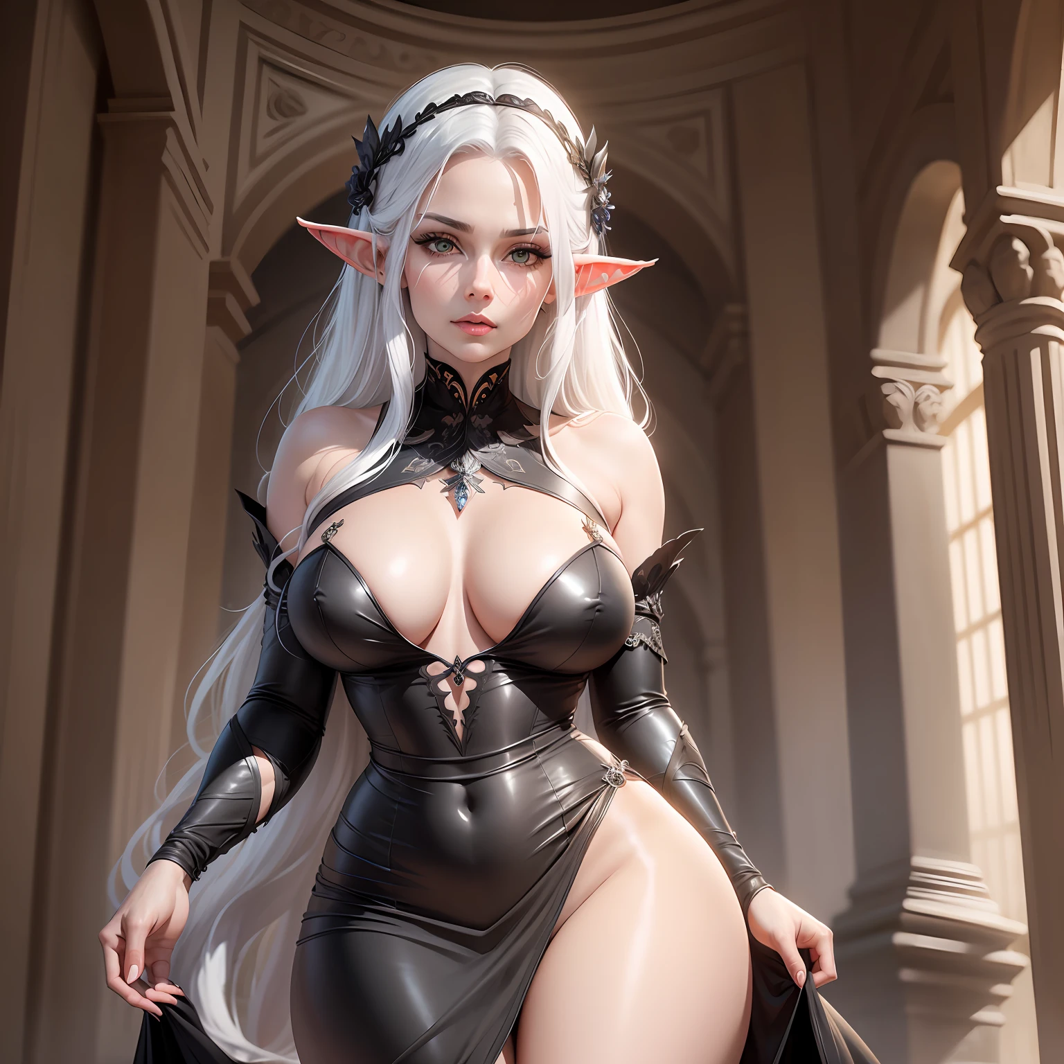 (Ultra real), (Illustration), (High resolution), (8K), (Very detailed), (Best illustration), (Beautiful detailed eyes), (Best quality), (Ultra detailed), (Masterpiece), (Wallpaper ), (Detailed Face), Superpowers, Ice Witch Queen, ice Powers, The girl with superpowers, tattoo, beautiful woman, Fantasy world, white hair (Voluptuous: 1.4)elf (huge breasts: 1.8) very large breasts , exposed breasts, bare breasts , grabbing breasts with one hand, sexual expression, (Curvy: 1.4) (Bimbo: 1.4), slim waist, wide hips, sheer evening dress, lace, lace trim, sexy woman, lace, lace trim, prestige, beautiful, luxury, royal palace, jewelry, gem, gold, silver, diamond, brilliant, sapphire, ruby, emerald, pearl, amber, obsidian --auto