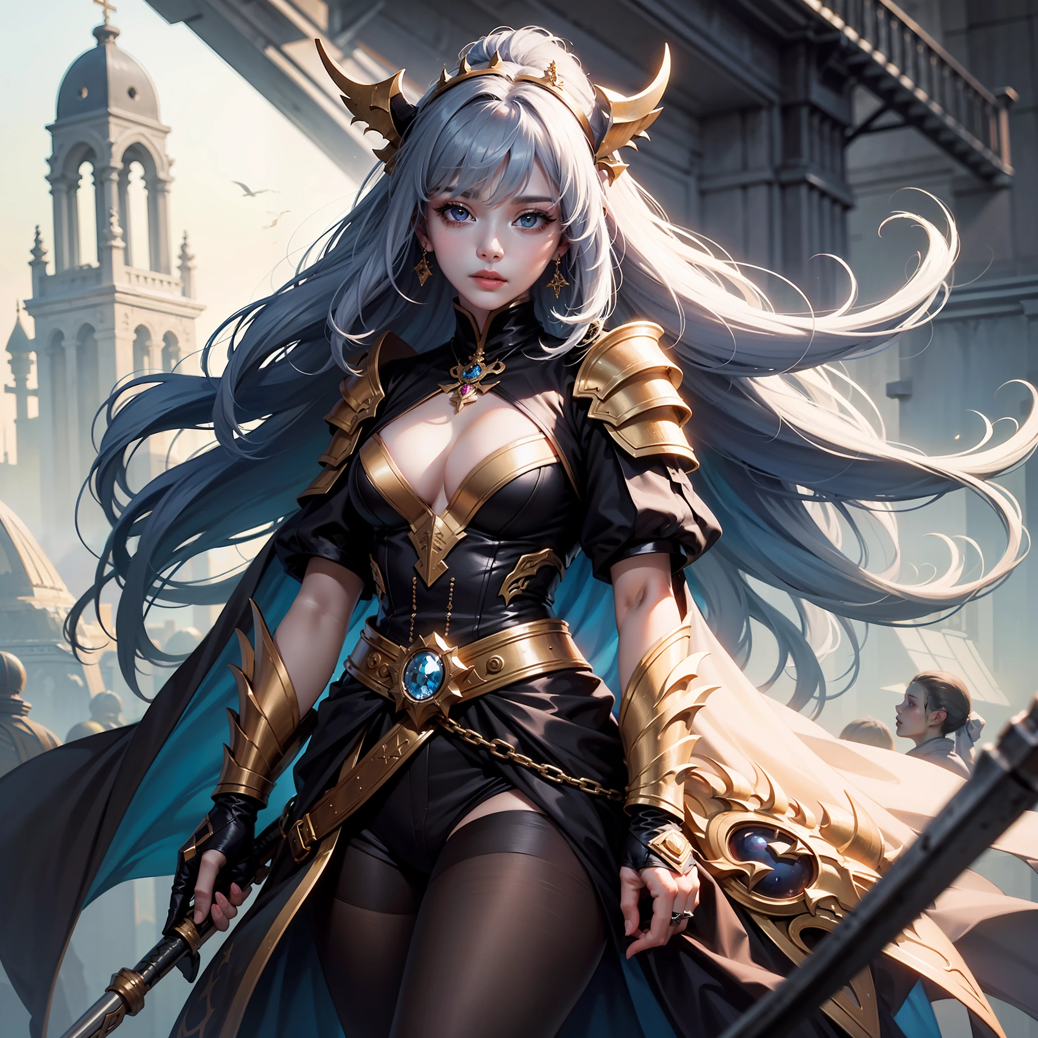 Strong Dragon Knight Princess、A woman equipped with colorful armor in front of the cathedral is a mysterious beauty、Its face is、Orchan's face、makeups、Same hairstyle。
skincare: Orchan's skin is Rui々It is transparent。To condition the skin、I try to have the right skincare routine。To create transparent skin、Use a thin foundation or BB cream、Natural finish。
eye make up: How to make eyes like Orchan、Using eyeshadow in bright or pastel colors、Makes the eyes look gorgeous.。
Lip Makeup: Natural ruddy lip color。It's Orchan Hair。Shiri is、A beautiful sight that captivates the hearts of all who see it。The cathedral is a complex architectural design with rainbow colors.、Balanced and beautiful。Heavily detailed、Breathtaking beauty、precise lineart、with a vibrant、Hair swaying with the movement of the wind、outfits。Master's masterpieces。Comprehensive film、Number of colorful accessories々Is the real yoki、The fantasy armor of the Dragon Knight Queen is as amazing as Final Fantasy。(the most beautiful portrait in the world:1.5)