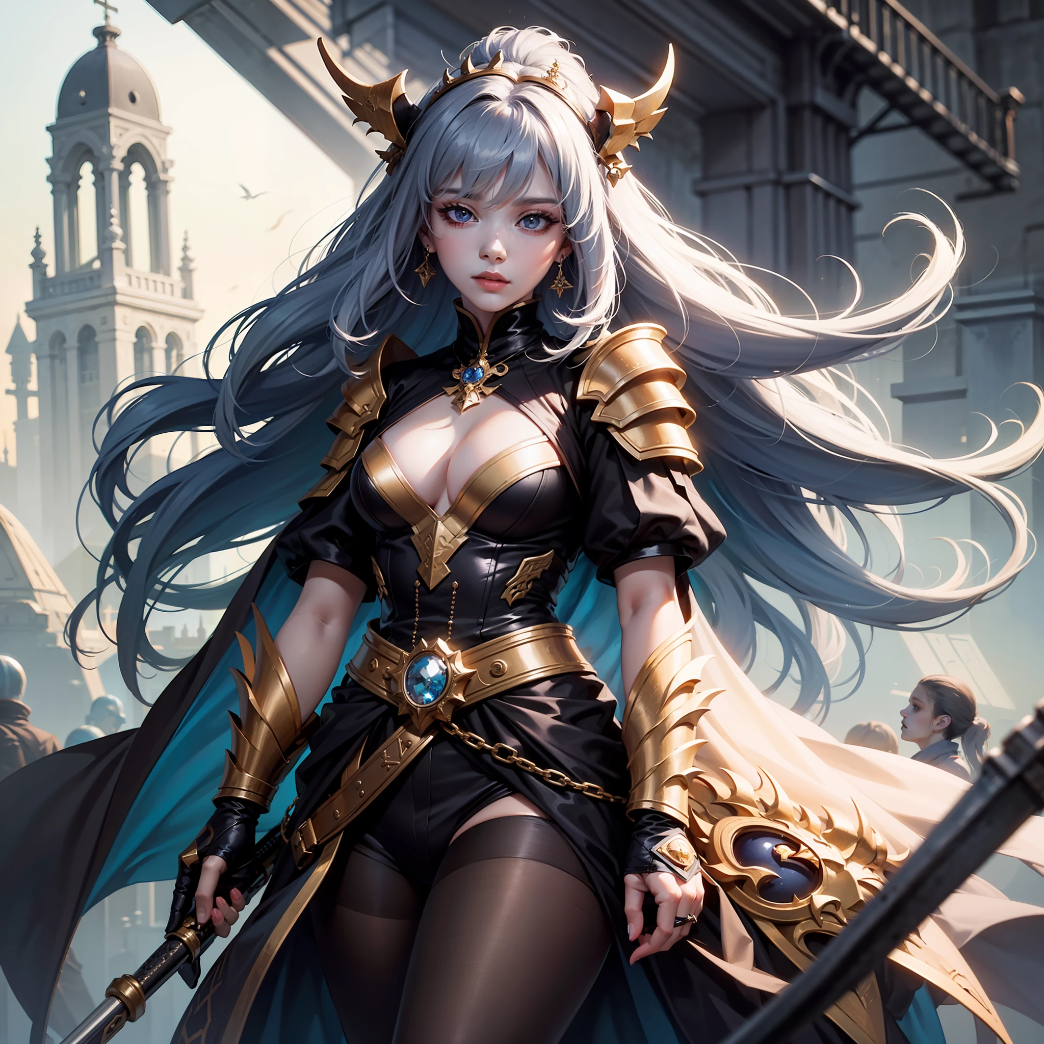 Strong Dragon Knight Princess、A woman equipped with colorful armor in front of the cathedral is a mysterious beauty、Its face is、Orchan's face、makeups、Same hairstyle。
skincare: Orchan's skin is Rui々It is transparent。To condition the skin、I try to have the right skincare routine。To create transparent skin、Use a thin foundation or BB cream、Natural finish。
eye make up: How to make eyes like Orchan、Using eyeshadow in bright or pastel colors、Makes the eyes look gorgeous.。
Lip Makeup: Natural ruddy lip color。It's Orchan Hair。Shiri is、A beautiful sight that captivates the hearts of all who see it。The cathedral is a complex architectural design with rainbow colors.、Balanced and beautiful。Heavily detailed、Breathtaking beauty、precise lineart、with a vibrant、Hair swaying with the movement of the wind、outfits。Master's masterpieces。Comprehensive film、Number of colorful accessories々Is the real yoki、The fantasy armor of the Dragon Knight Queen is as amazing as Final Fantasy。(the most beautiful portrait in the world:1.5)
