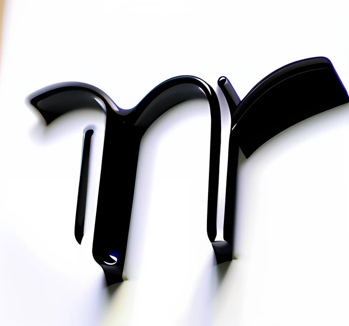 a black and white image of the letter n and r in a script, flowing lettering, glagolitic glyph, caligrafiturism style, drawn with a single line, brand mark, filled with black only and with white background, by Mirko Rački, r - mk, caligraphy, mid view, style lettering, by Mike Bierek, minimalist logo without text