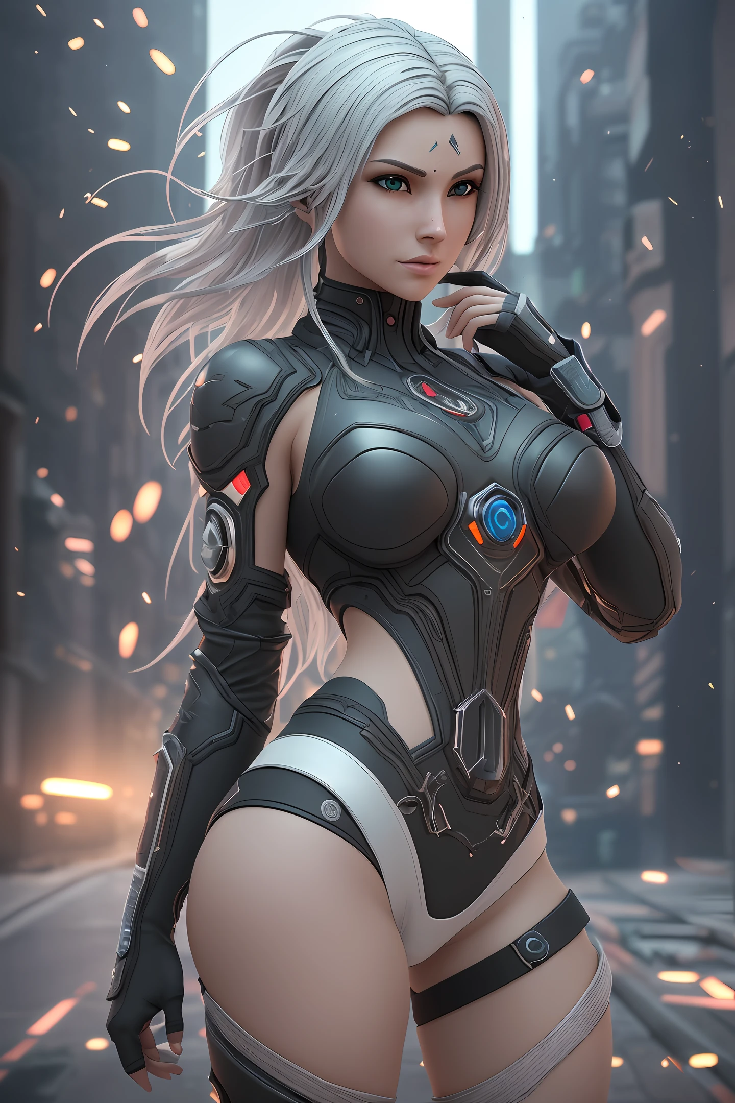 ((Best quality)), ((masterpiece)), (detailed:1.4), 3D, an image of a beautiful cyberpunk female with thick voluminous hair,light particles, pure energy chaos antitech,HDR (High Dynamic Range),Ray Tracing,NVIDIA RTX,Super-Resolution,Unreal 5,Subsurface scattering,PBR Texturing,Post-processing,Anisotropic Filtering,Depth-of-field,Maximum clarity and sharpness,Multi-layered textures,Albedo and Specular maps,Surface shading,Accurate simulation of light-material interaction,Perfect proportions,Octane Render,Two-tone lighting,Wide aperture,Low ISO,White balance,Rule of thirds,8K RAW --auto --s2