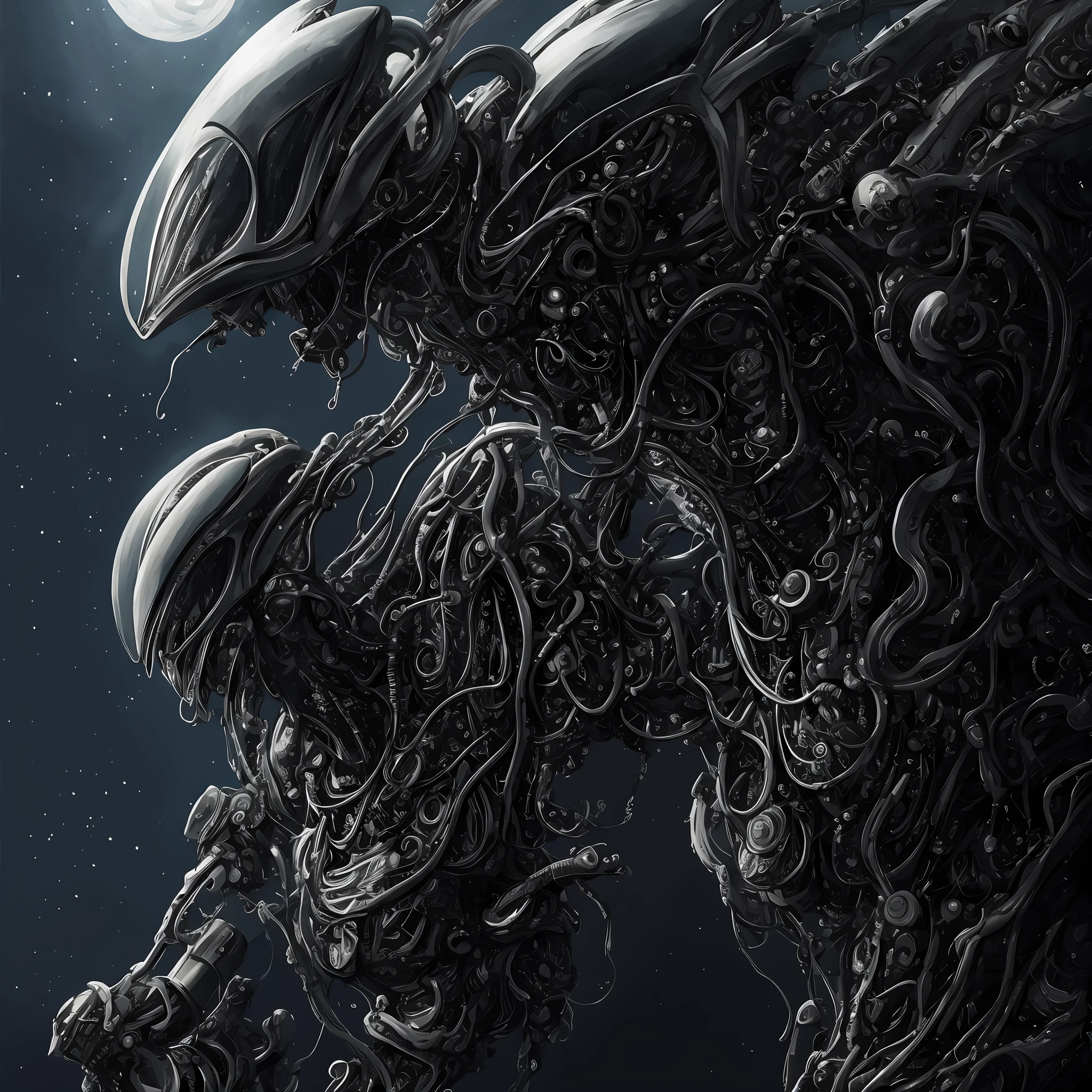 8k uhd, sharp focus, masterpiece, RAW photo, high quality, highres,
3d rendering of a alien in spaceship. robotic features. queen of blades, fantasy pen and ink, intricate line drawings, by yoshitaka amano, ruan jia, kentaro miura, artgerm, detailed, trending on artstation, hd, masterpiece