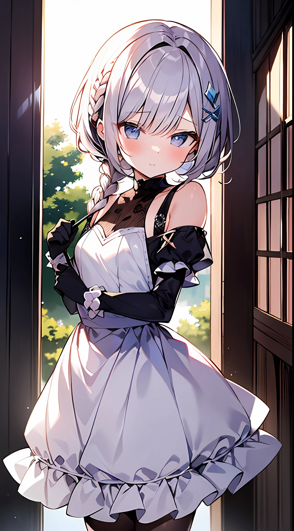 (incredibly absurdres absolutely resolution: 1.5), highest quality, masterpiece, ultra high resolution, 8k, (multiple girls), (gorgeous dresses with many gorgeous and colorful decorations) BREAK shoujo manga style, (loli), soft line drawing, digital enhancement, shojo manga touch, environmental change scenes, shojo manga core, ( Hair length to the shoulders))), (((short braid))), ancient capital of the West, full body visible angle, entangle, beautiful and aesthetic: 1.5, High quality: 1.3