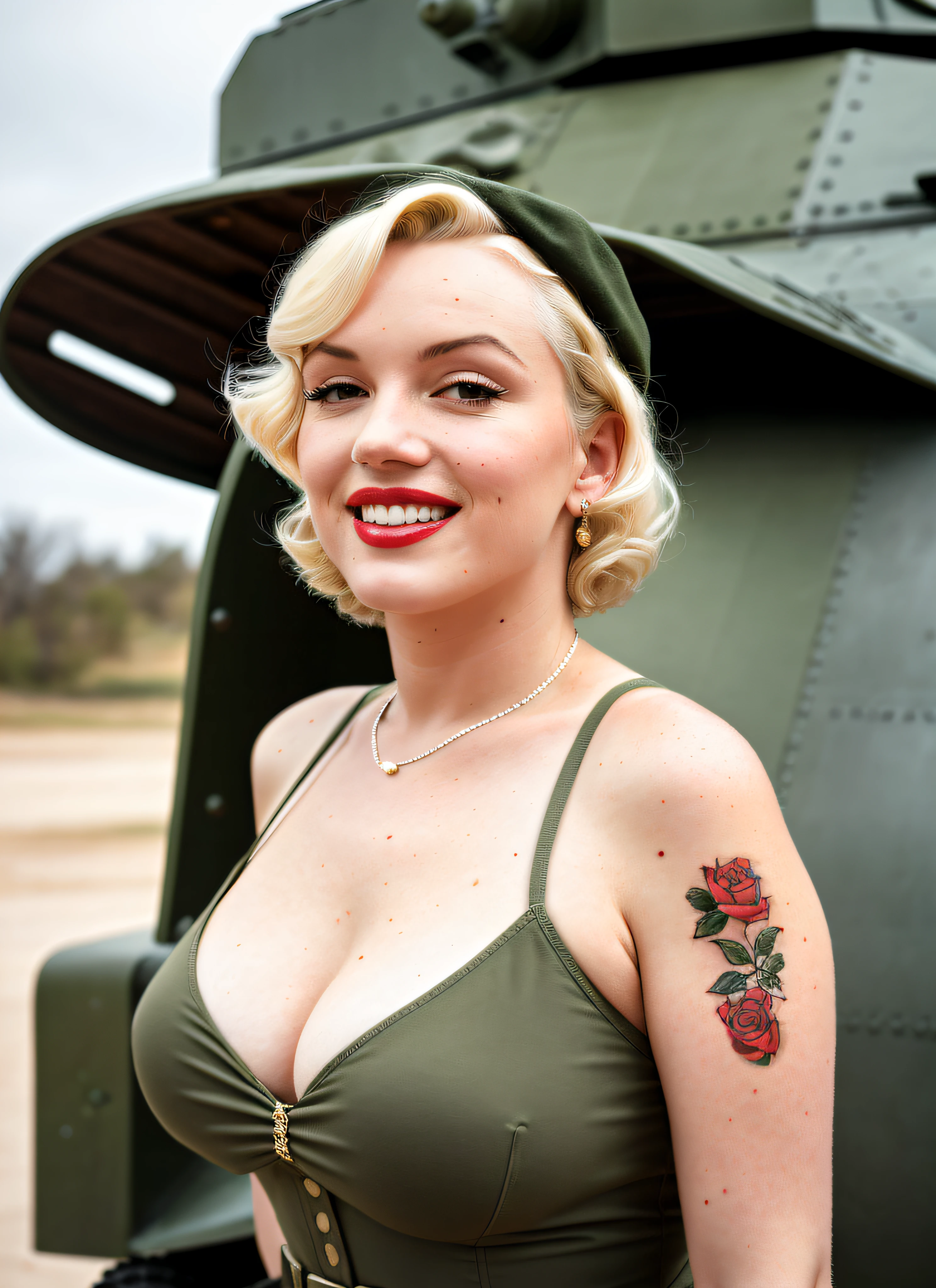 tattoo of a pinup, woman, sensual