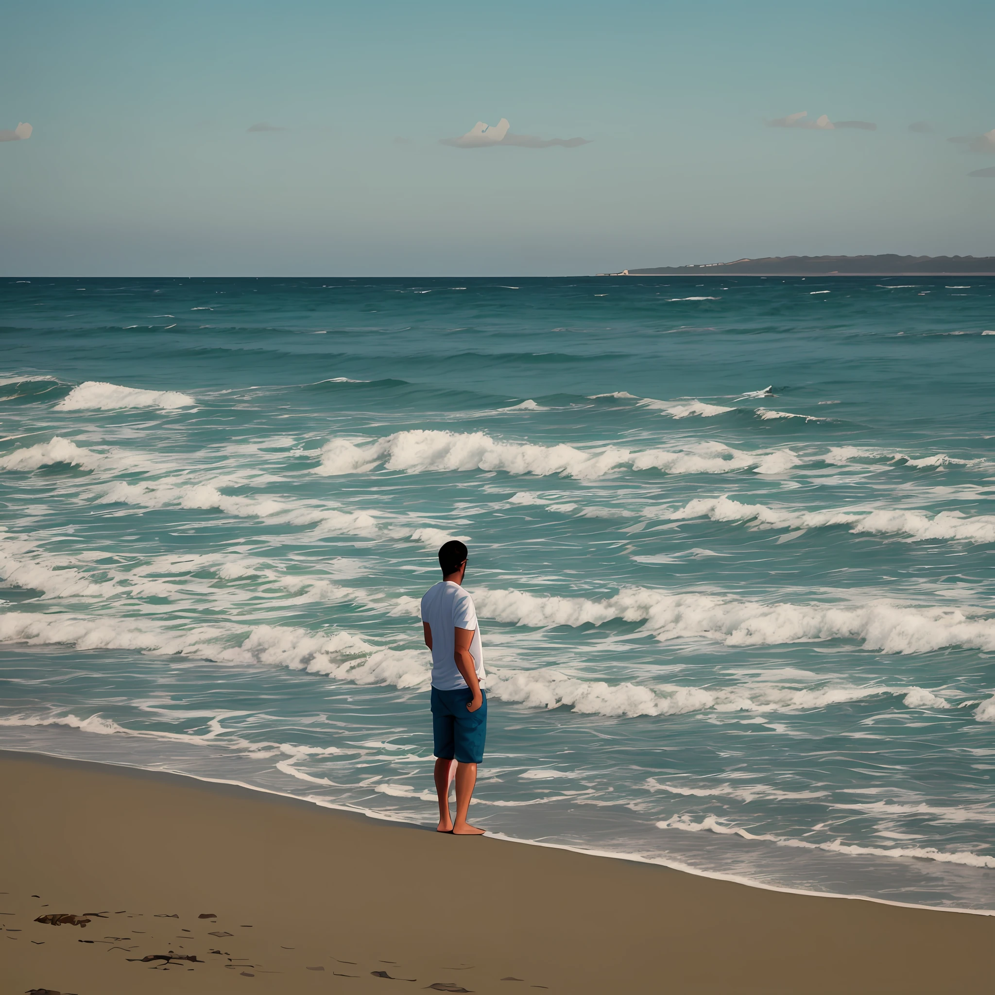 standing in, de frente para o mar, olhando o horizonte --auto --s2
