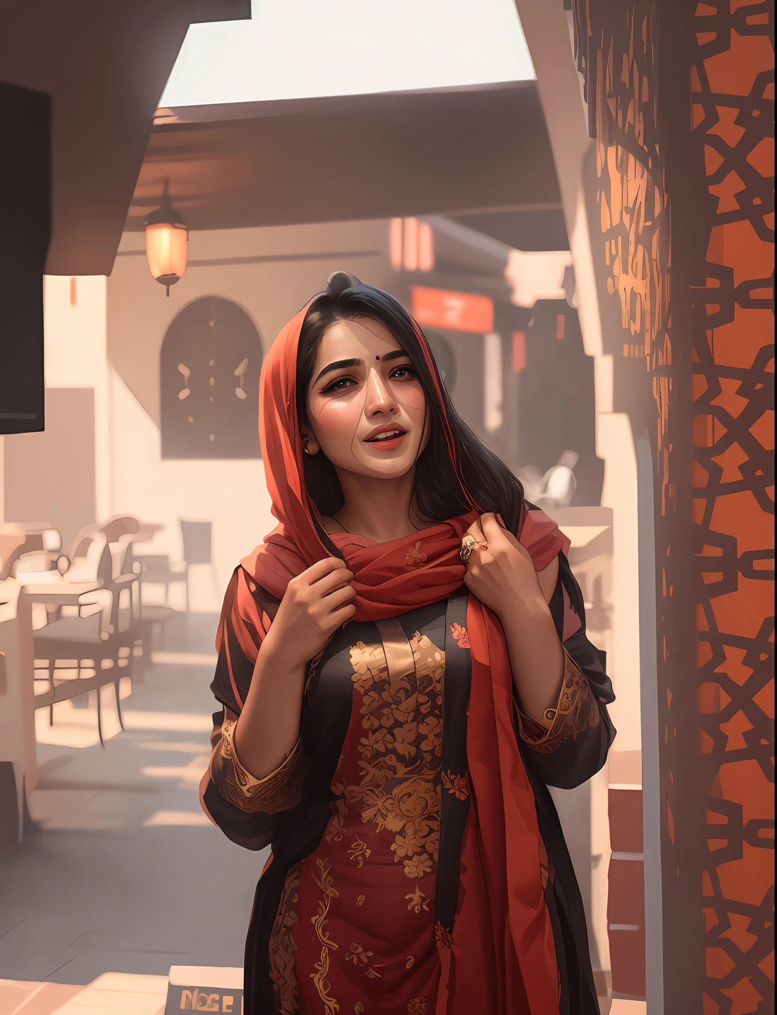 keep original face,original facial expression,ultra realistic look, enhance background ,indian , pretty girl,8k.