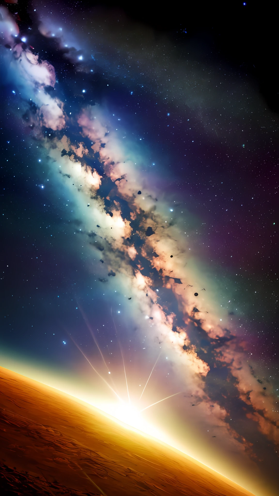 seu com estrelas e marte do lado