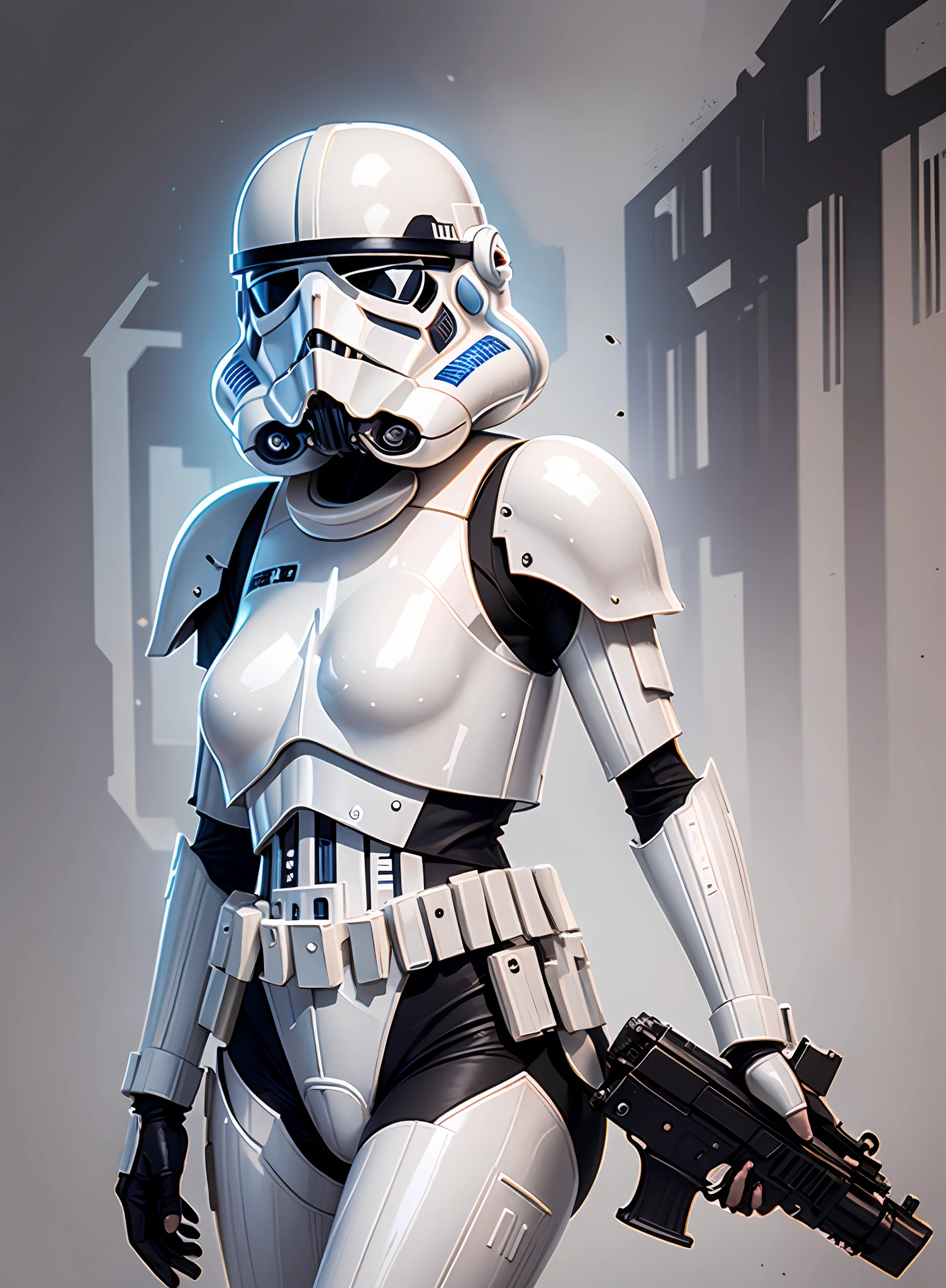 stormtrooper woman with gun
