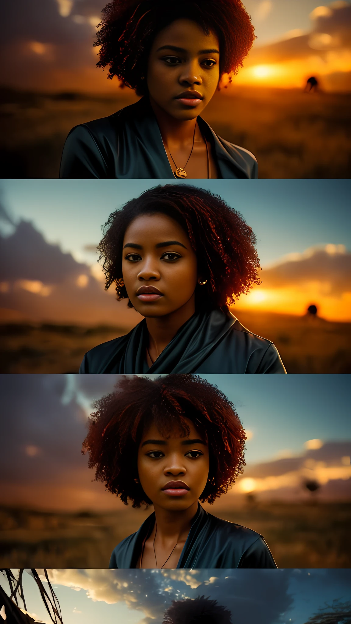 Arte Oficial, 统一 8k 壁纸, ultra detalhados, handsome and aesthetic,mulher negra, obra-prima, melhor qualidade,Liam Wong , 1Menina morena,((( cabelo vermelho))),(((africana))), ombros nus, Saia Curta,sensual, umbigo, muito detalhado, Arte de Liam Wong, dinamic angle, (mais bela forma caos), fluindo, (cores brilhantes), Oc, (metade: 1.2),africa, (Jeremy Mann ), (fita: 1.3), (sonho: 1.5), (Hanfu: 1.5), africana, dragon, africana, Phoenix, (sorrir: 0,5), (divindade africana)(depth of field:1.1),(ray tracing:0.6),(cinematic lighting:1.1)
