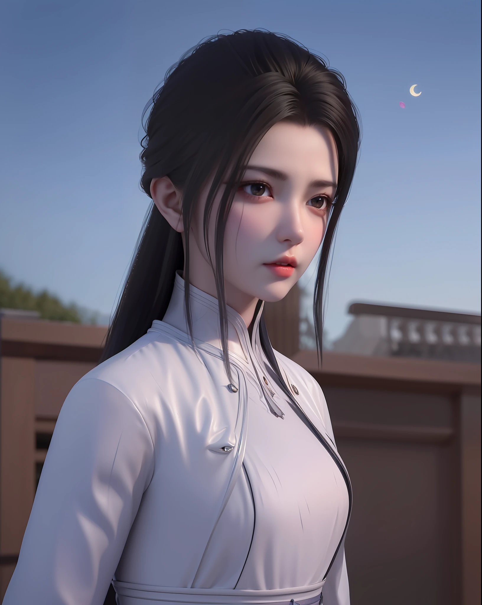 (8k, RAW photo:1.2), best quality, ultra high res,dramatic angle,(fluttered detailed color splashs), (illustration),(((1 girl))),(long hair),(rain:0.9), (头饰:1.4),少女身边有一座古宫,汉服,(重点),彩色水墨画,(泼彩),泼彩,(((colorful))),(素描:0.8) , Masterpiece, best quality, beautiful painted, highly detailed,(denoising:0.6),[splash ink],((ink refraction)), (beautiful detailed sky),moon,highly,detaild,(masterpiece, best quality, extremely detailed） CG unity 8k壁纸，杰作，最好的质量，超详细），（石蒜），