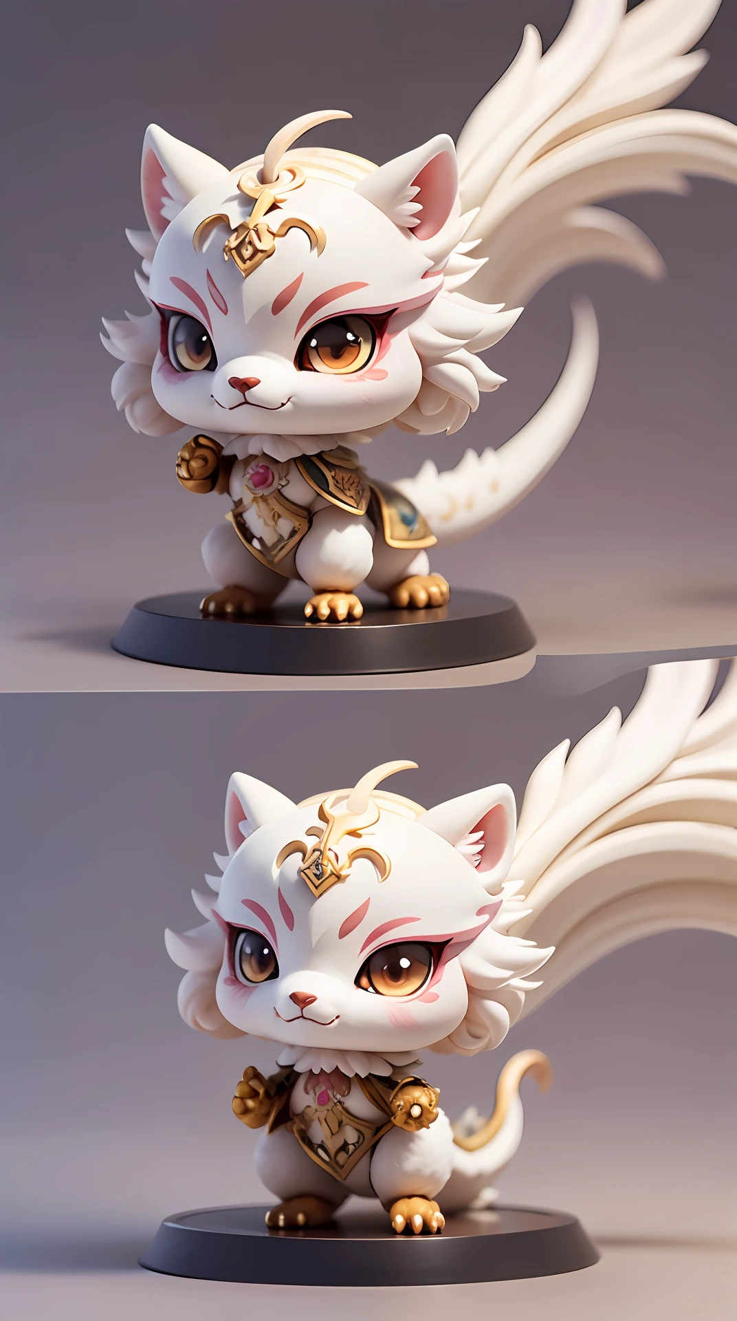 chinese dragon, furry, fluffy, gradient color ((best quality)), ((masterpiece)), ( extreme detailed, highest detailed, official art, beautiful and aesthetic:1.2), depth of field, composition FULL BODY, (CHIBI),, (beautiful and detailed eye:1.3),(very happy:1)