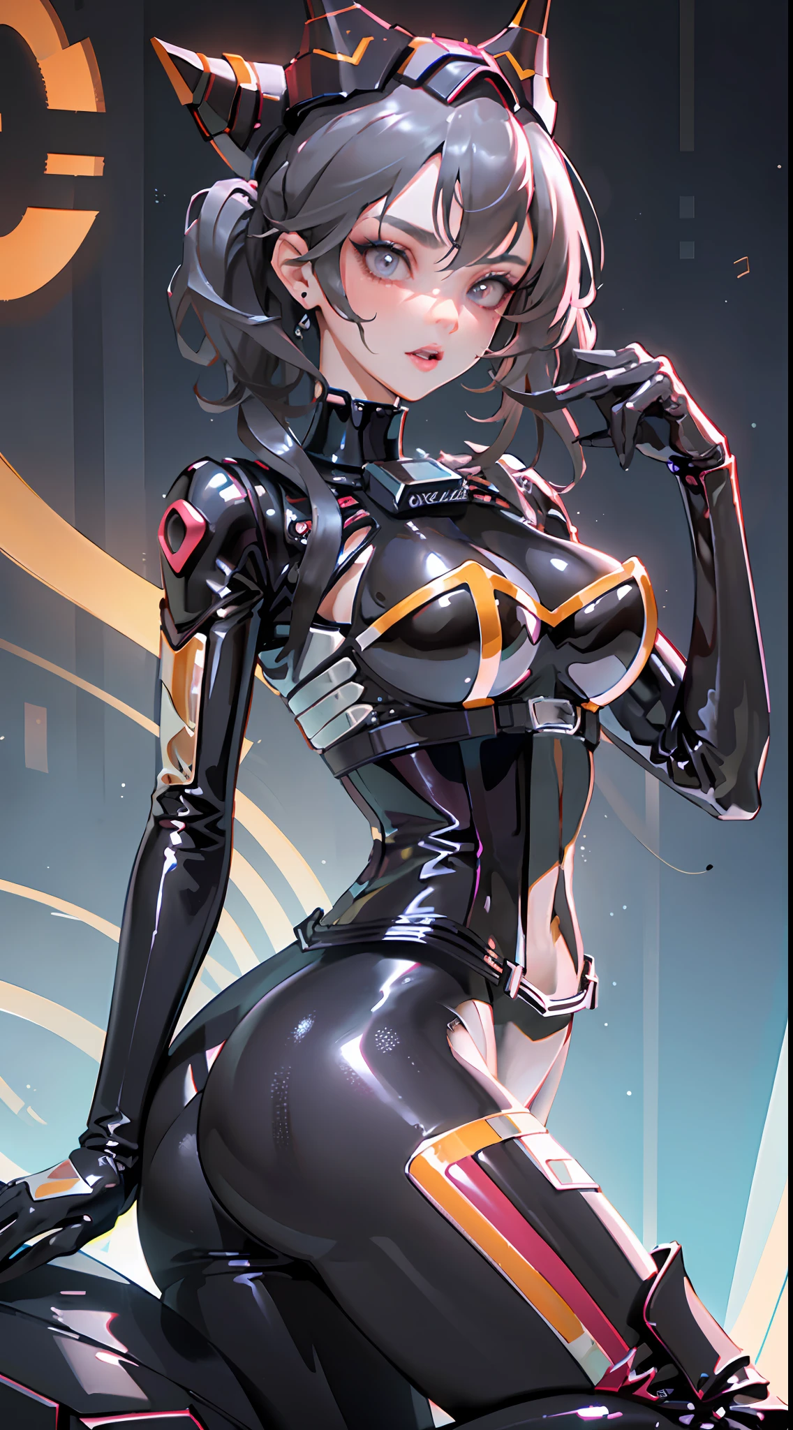 Rubber, Corset, Red Collar, ((Top Quality, Masterpiece: 1.3)), Beautiful Woman with Perfect Figure: 1.1, Glamorous Figure, Overflowing Breasts, Tightly Squeezed Waist, (Seductive Buttocks), Wet Body: 1.5, Very Detailed Face and Skin Texture, Detailed Eyes, (photorealistic:1.4), bokeh, from below,epic realistic,