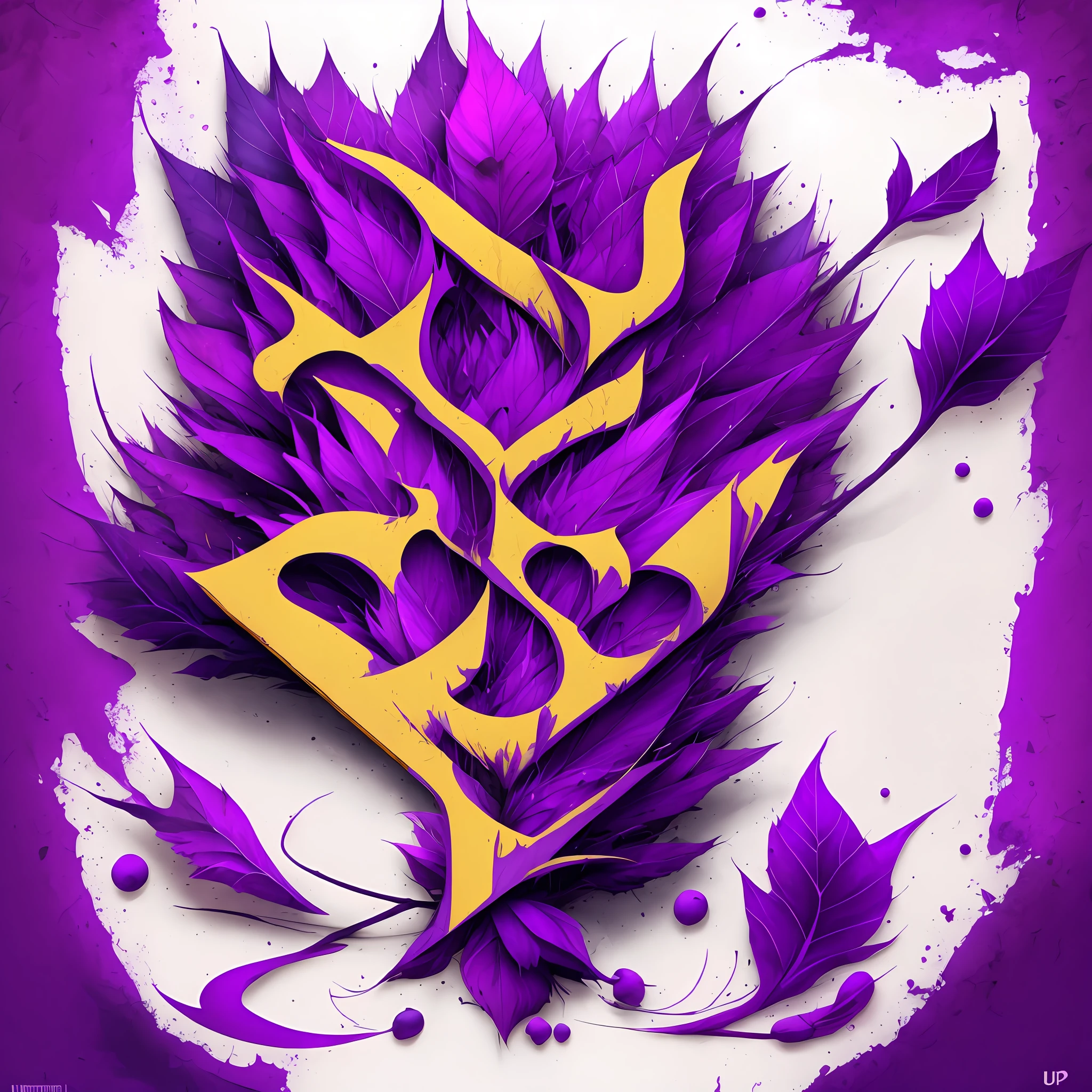 Logo tipo unindo as letra "u" e "d" com o fundo roxo --auto